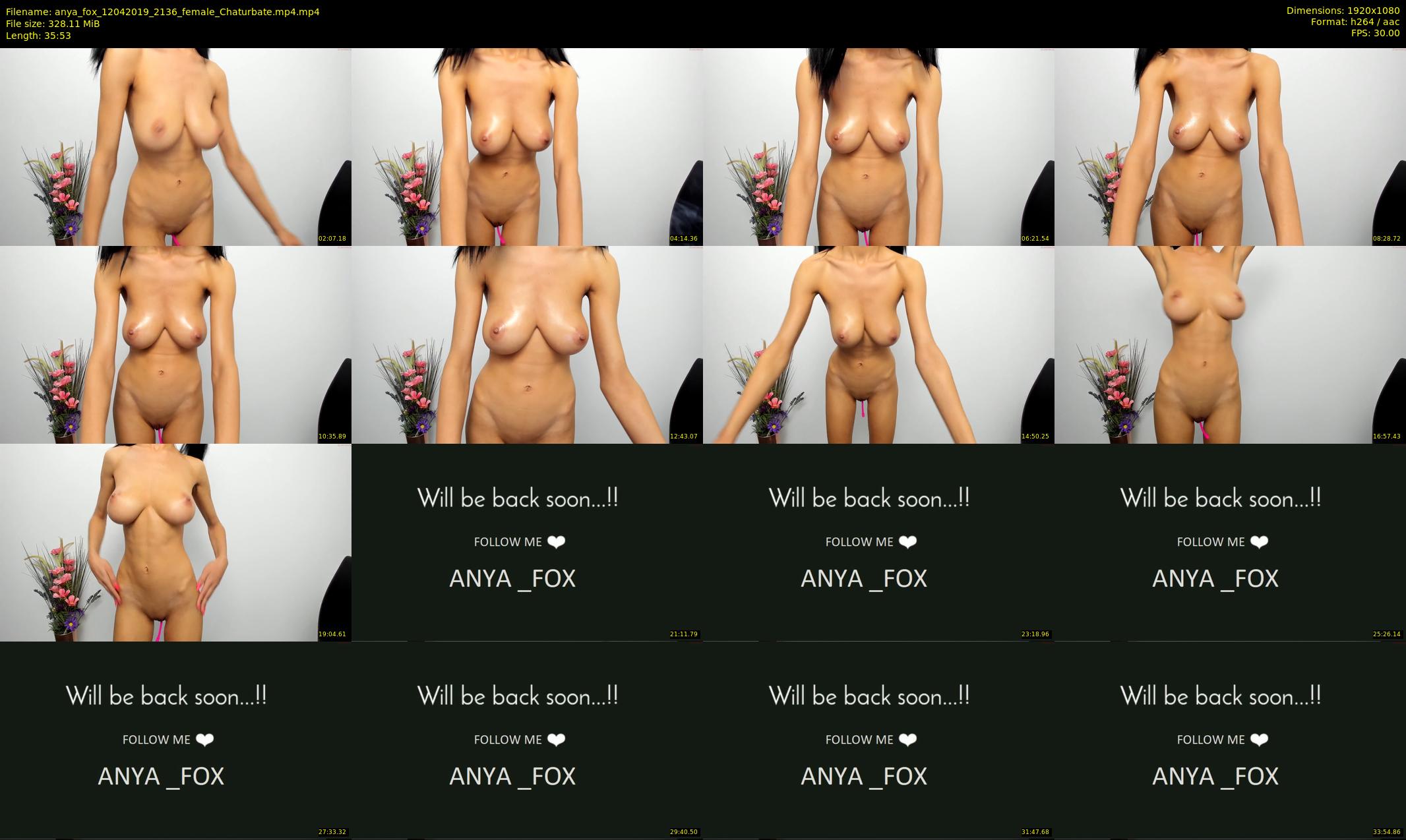 anya_fox — 36 minute Chaturbate female cam show recording, 1080p, Apr 12, 2019
