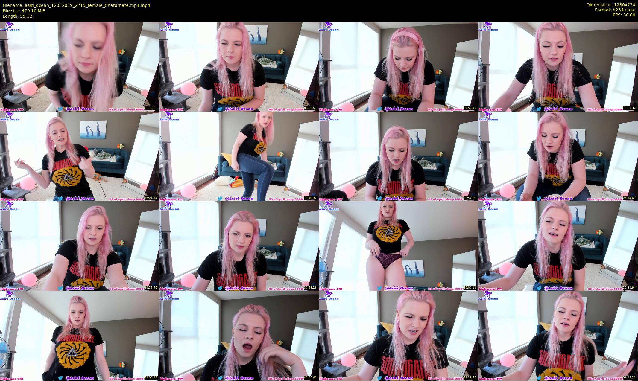 asiri_ocean — 56 minute Chaturbate female cam show recording, 720p, Apr 12, 2019