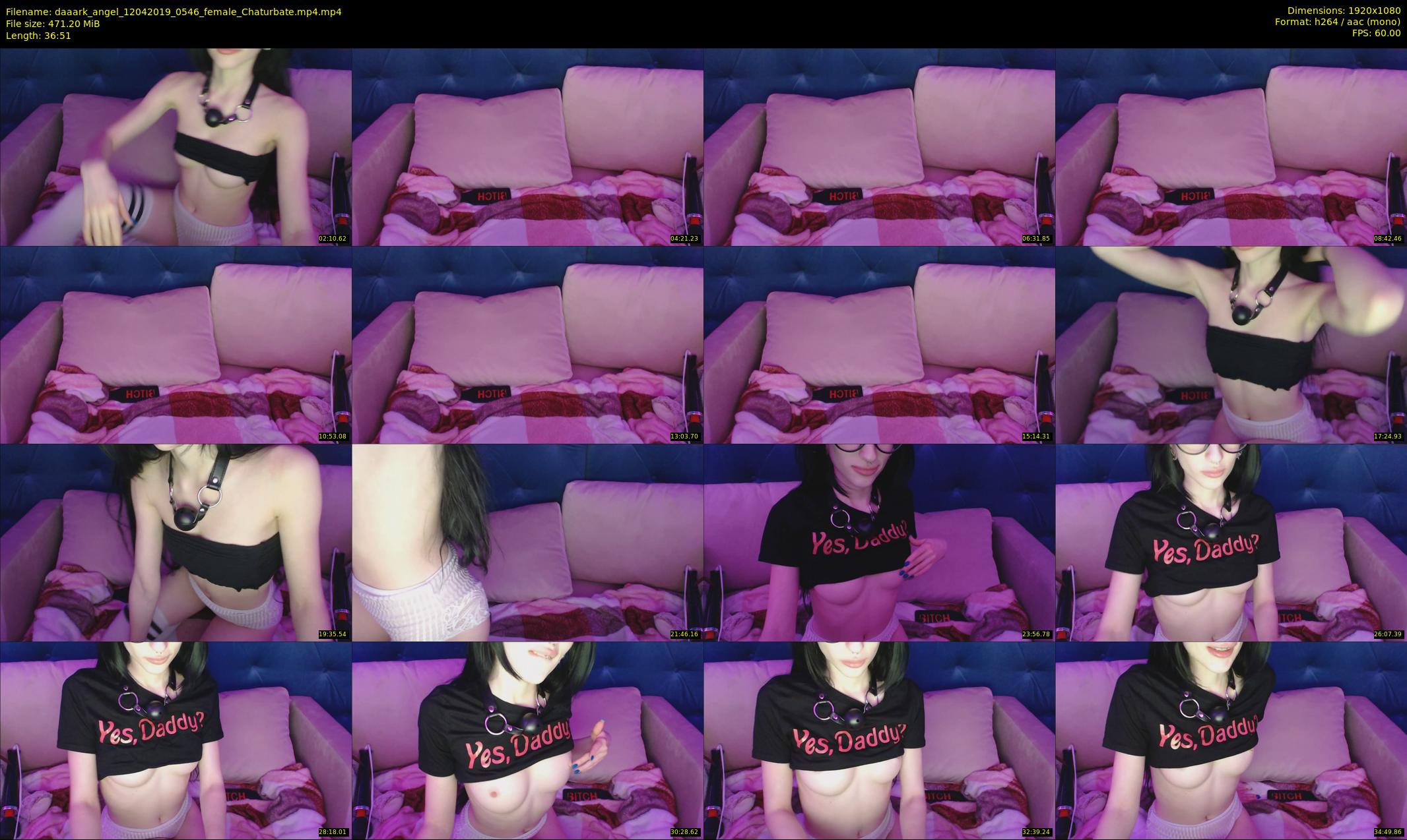 daaark_angel — 37 minute Chaturbate female cam show recording, 1080p, Apr 12, 2019