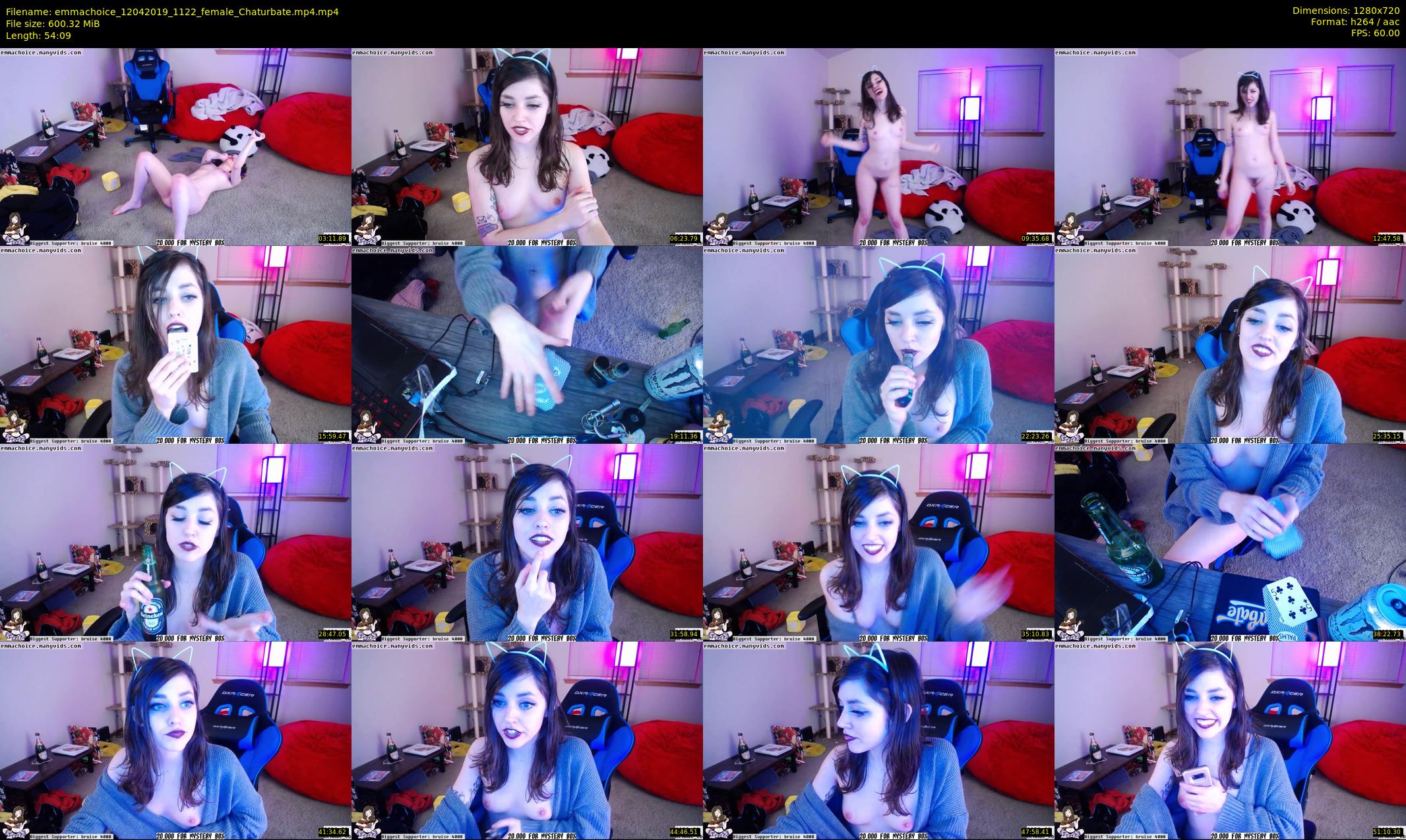 emmachoice — 55 minute Chaturbate female cam show recording, 720p, Apr 12, 2019