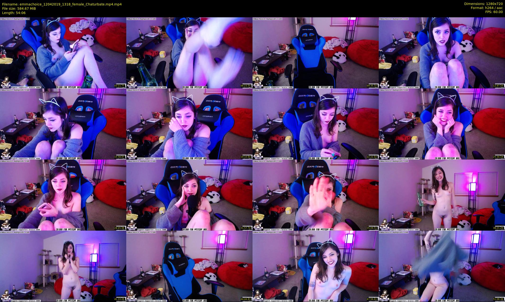emmachoice — 55 minute Chaturbate female cam show recording, 720p, Apr 12, 2019