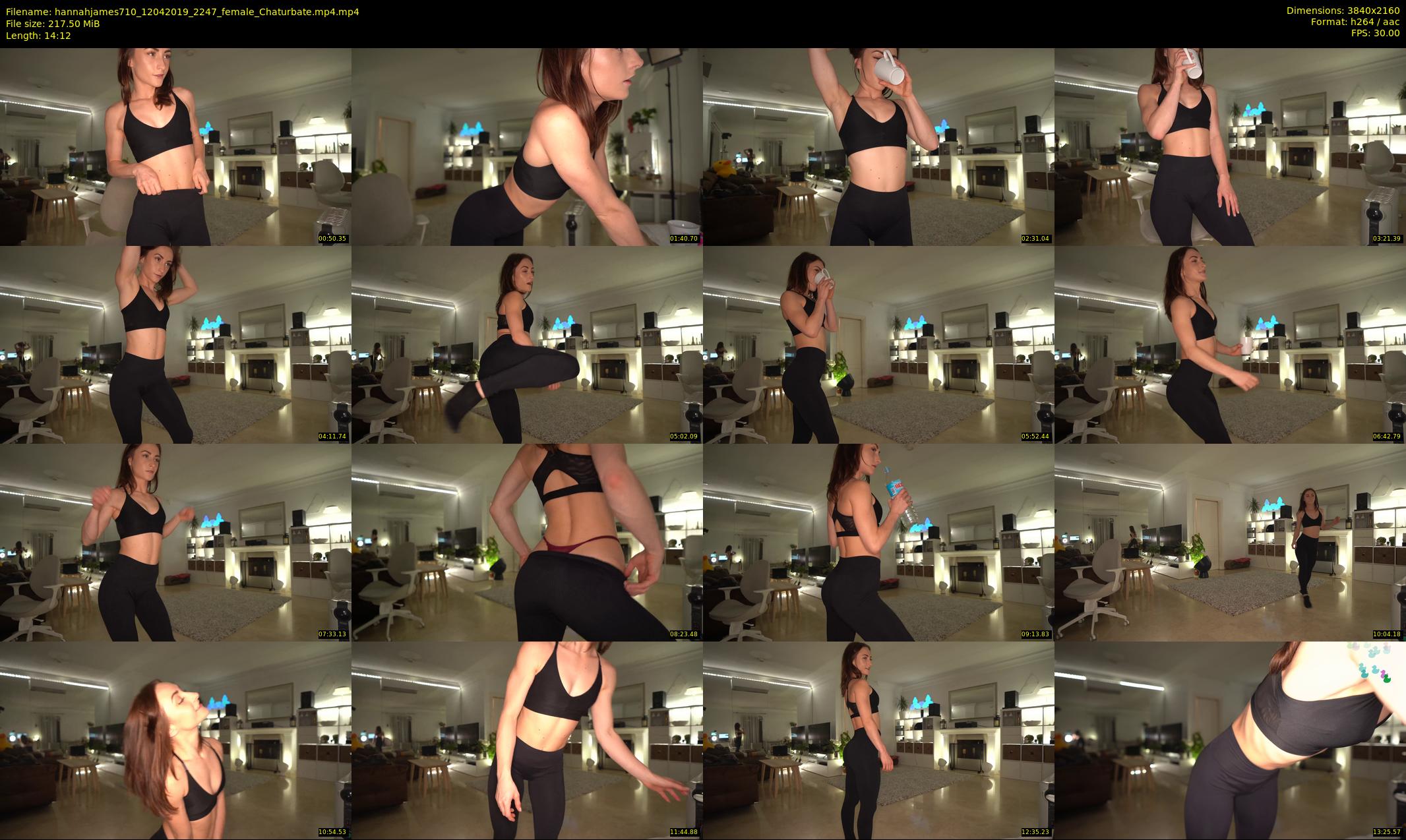hannahjames710 — 15 minute Chaturbate female cam show recording, 4K, Apr 12, 2019