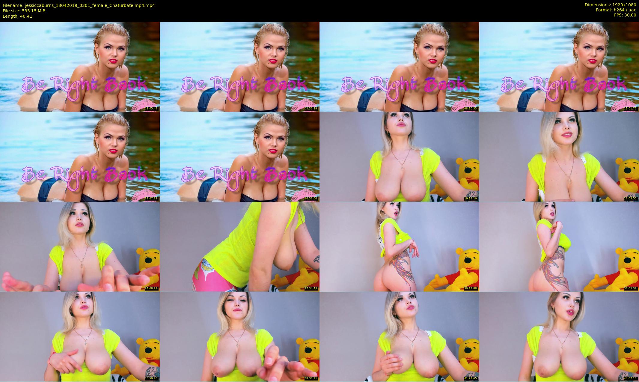 jessiccaburns — 47 minute Chaturbate female cam show recording, 1080p, Apr 13, 2019