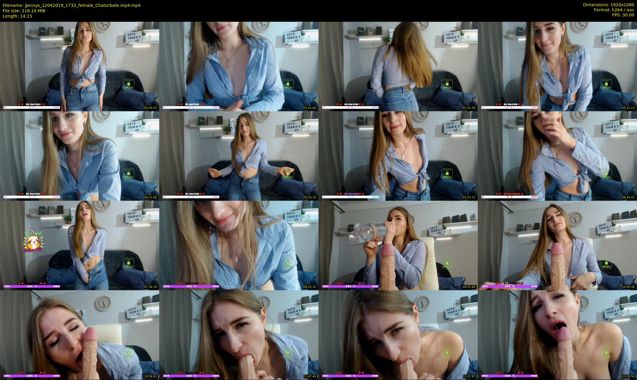 jjennys — 15 minute Chaturbate female cam show recording, 1080p, Apr 12, 2019