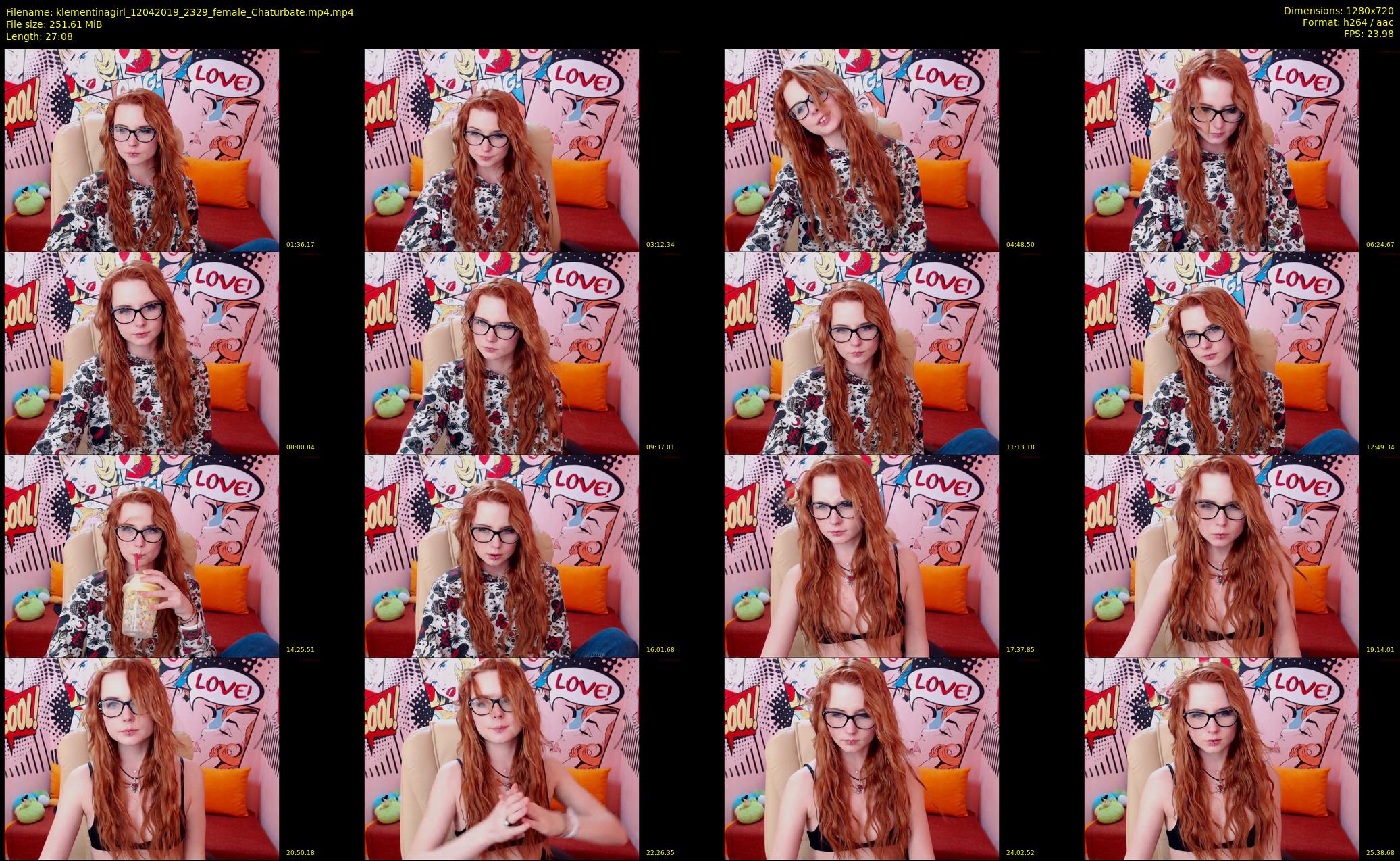 klementinagirl — 28 minute Chaturbate female cam show recording, 720p, Apr 12, 2019