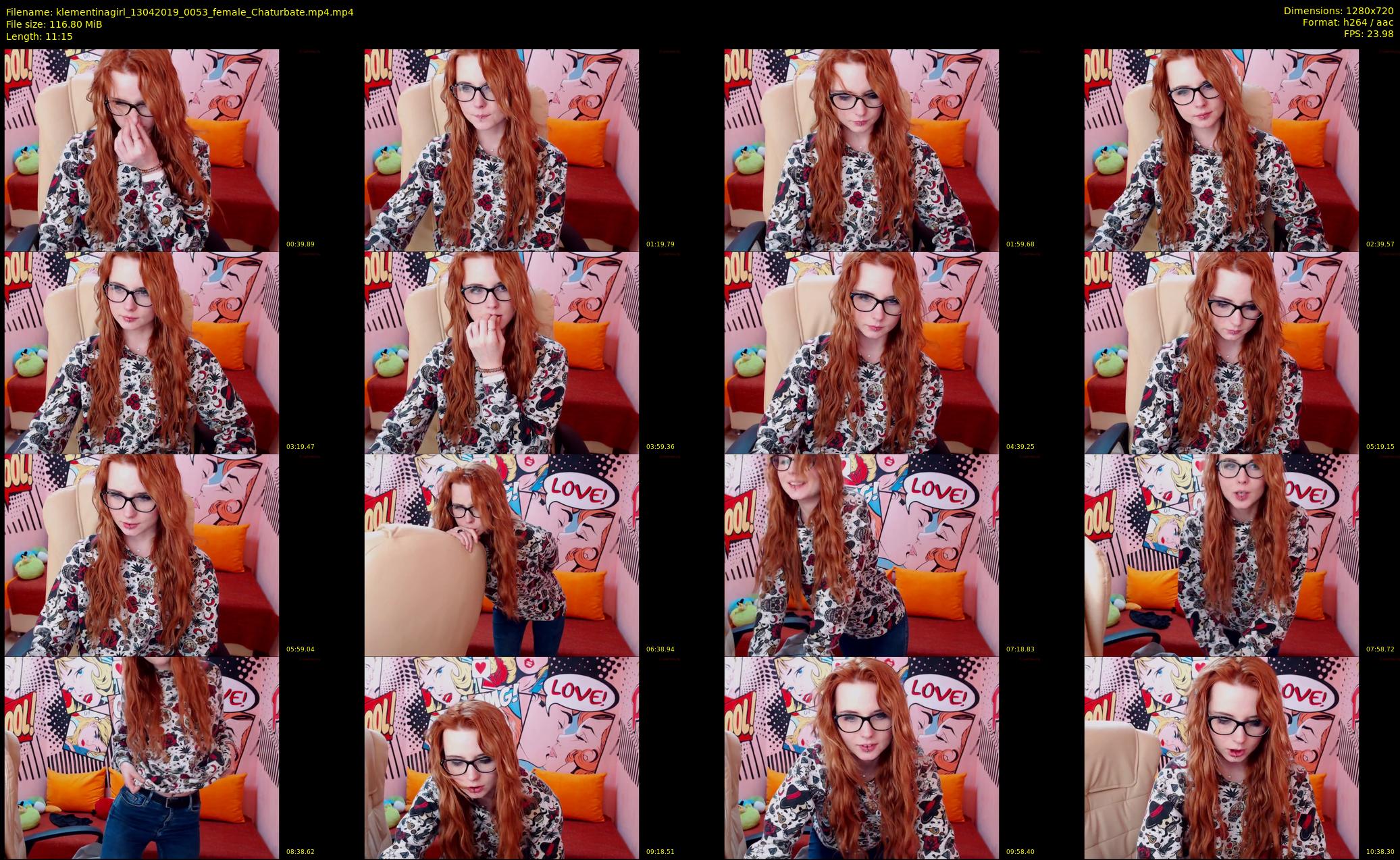 klementinagirl — 12 minute Chaturbate female cam show recording, 720p, Apr 13, 2019