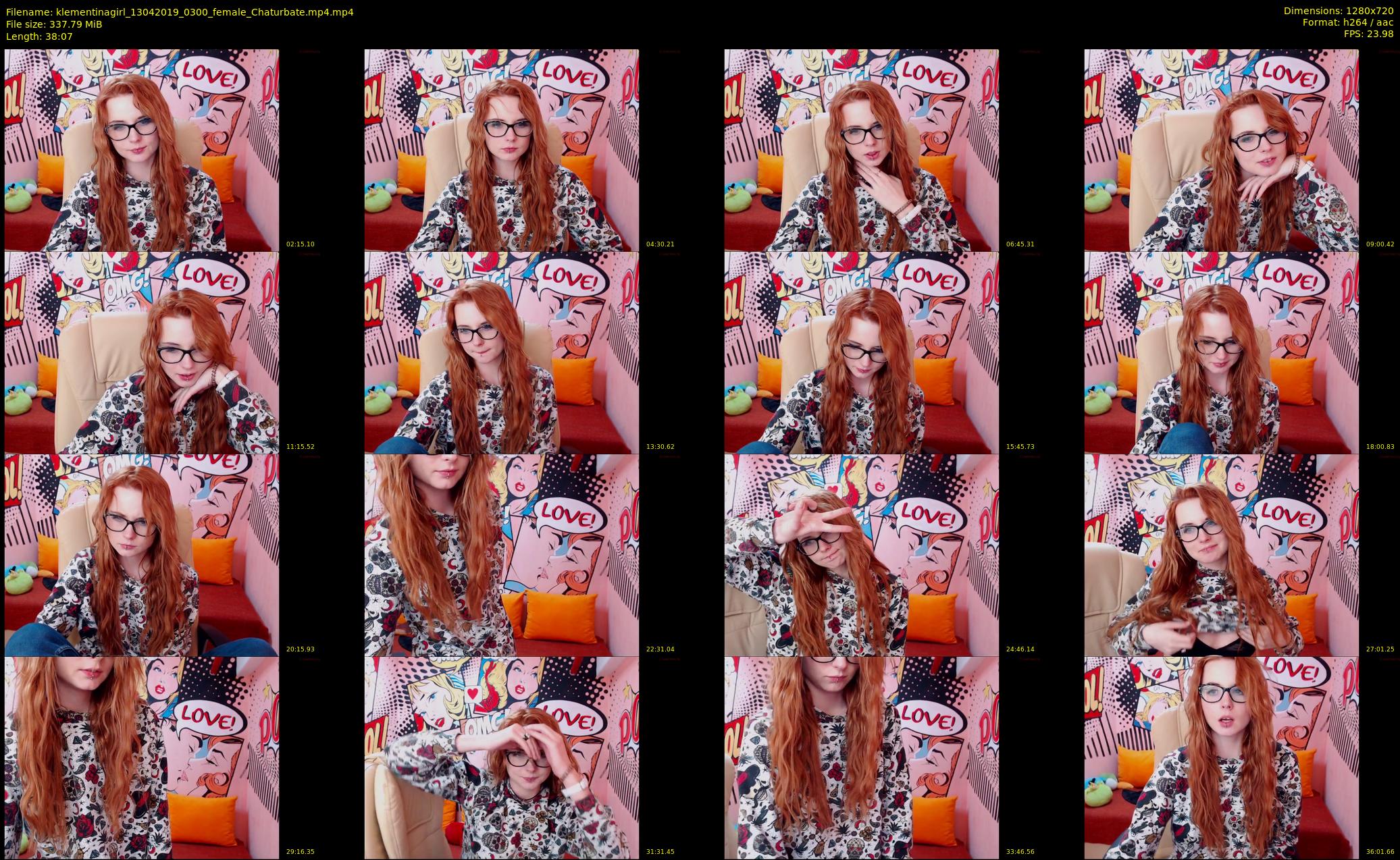 klementinagirl — 39 minute Chaturbate female cam show recording, 720p, Apr 13, 2019