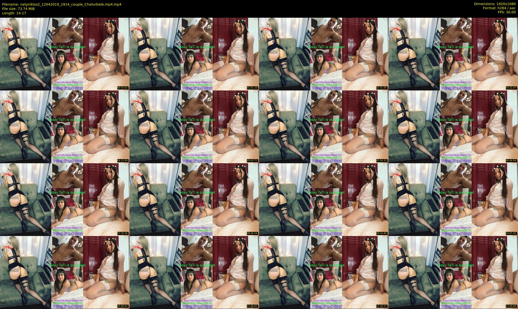 natyniklos2 — 15 minute Chaturbate couple cam show recording, 1080p, Apr 12, 2019