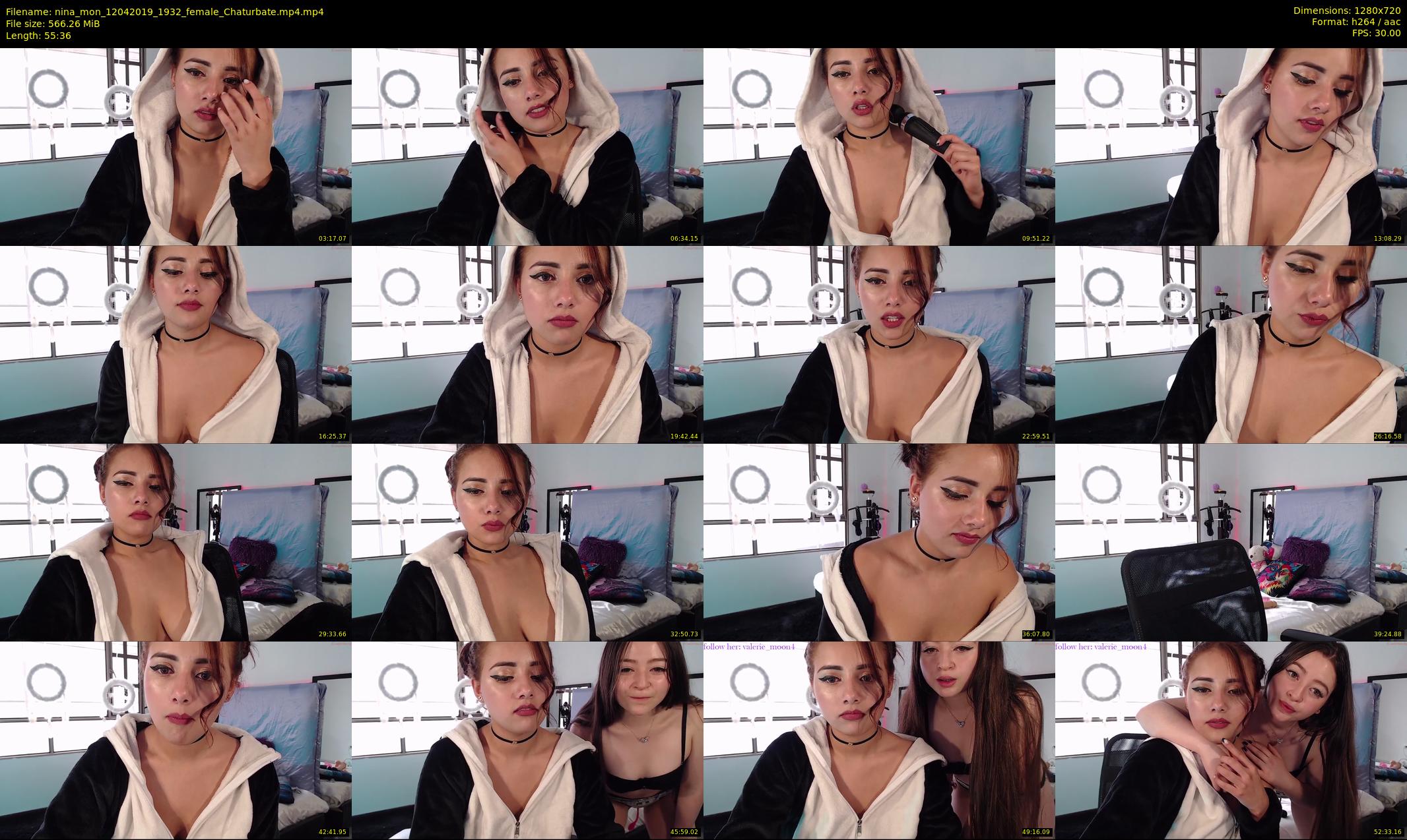 nina_mon — 56 minute Chaturbate female cam show recording, 720p, Apr 12, 2019