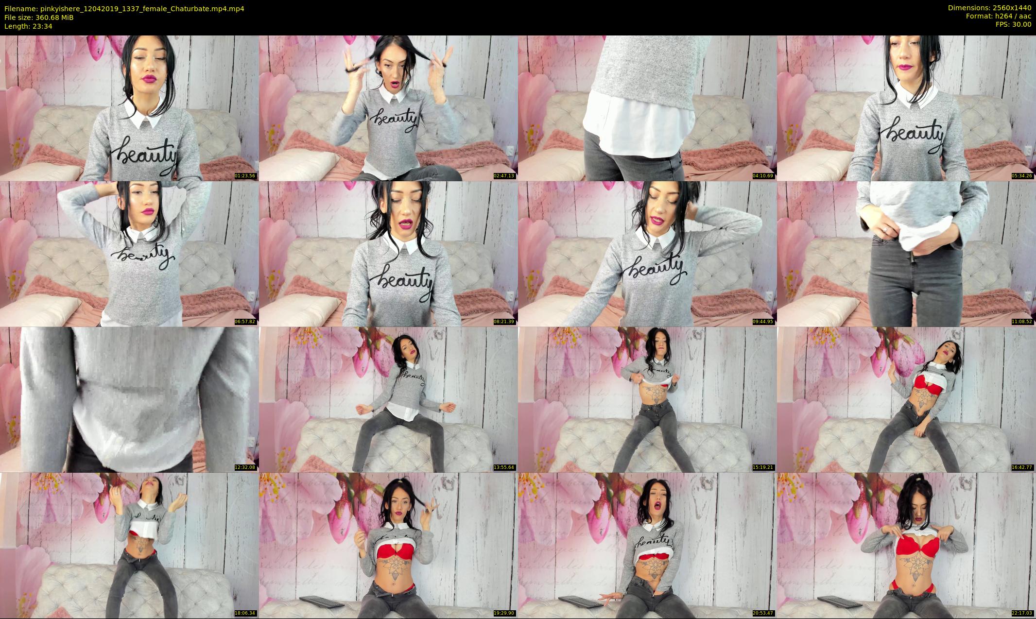 pinkyishere — 24 minute Chaturbate female cam show recording, 1080p, Apr 12, 2019