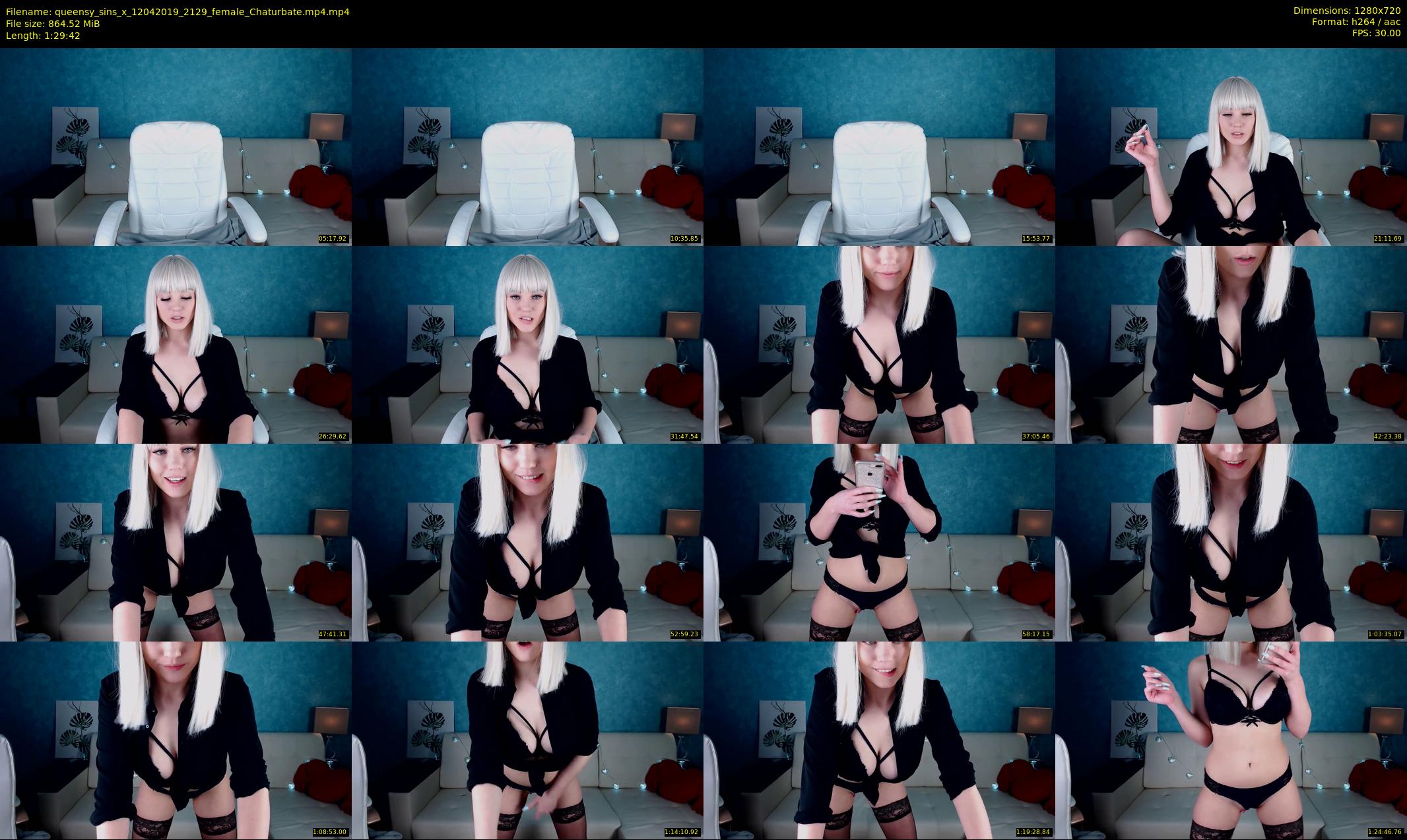 queensy_sins_x — 90 minute Chaturbate female cam show recording, 720p, Apr 12, 2019