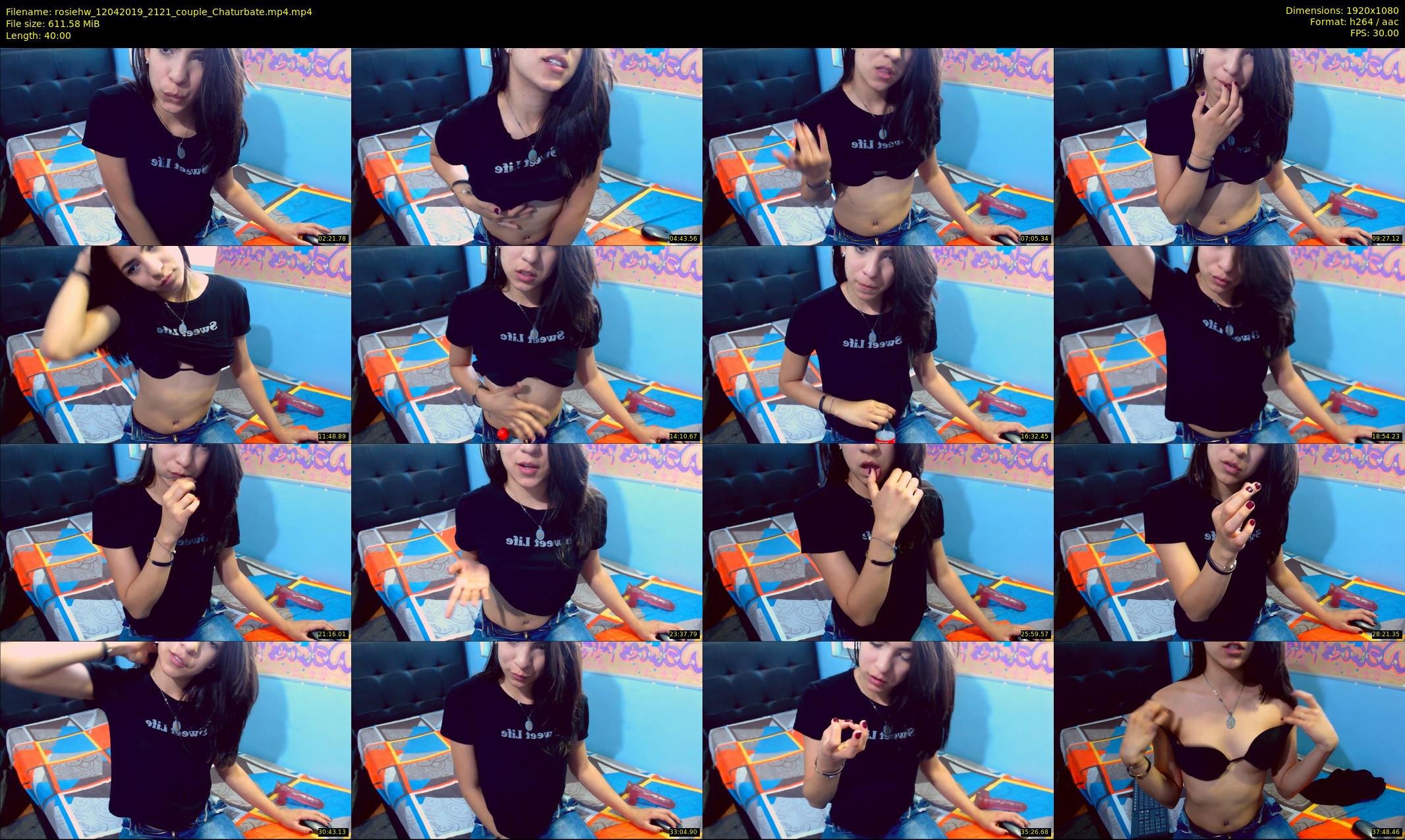 rosiehw — 40 minute Chaturbate couple cam show recording, 1080p, Apr 12, 2019