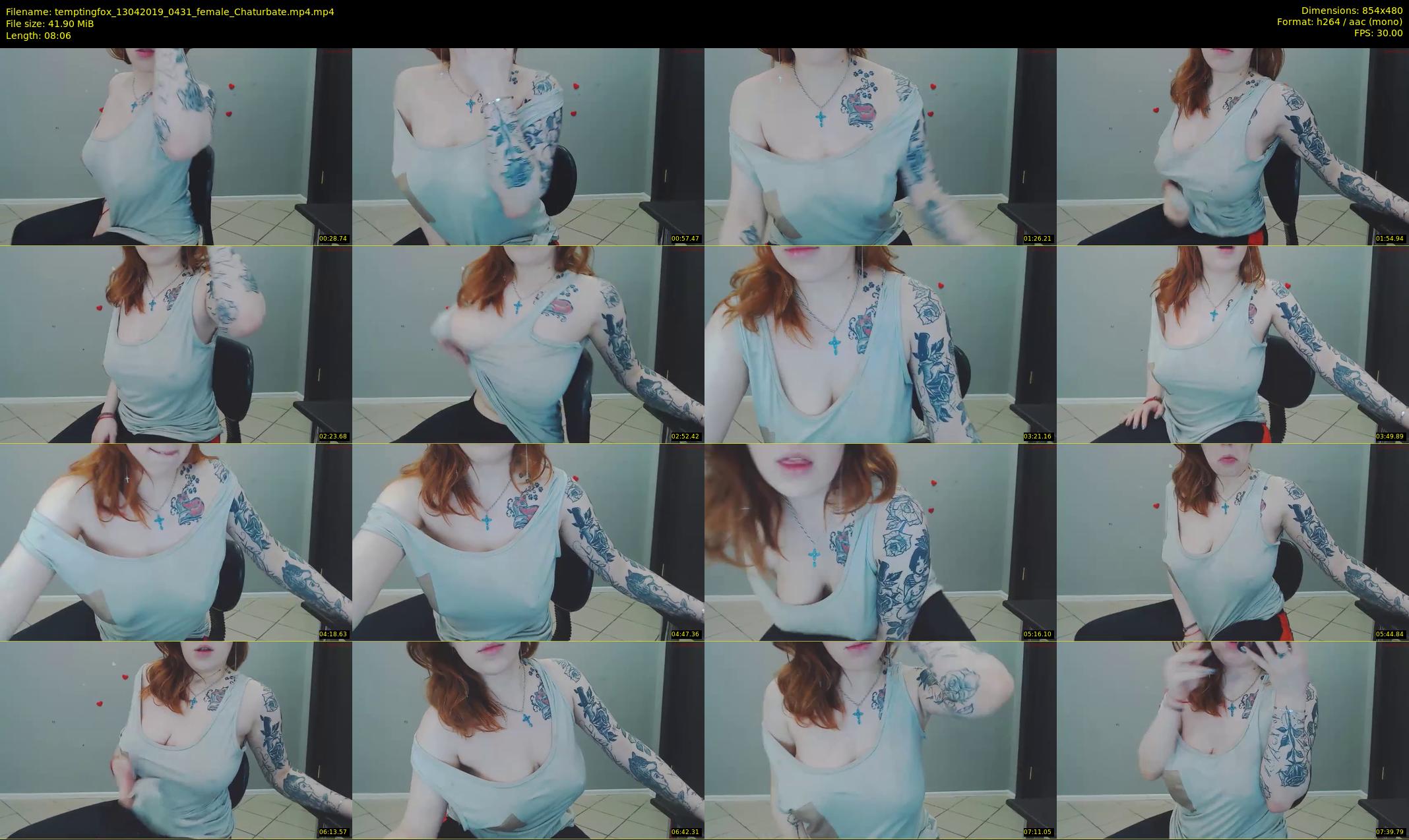 temptingfox — 9 minute Chaturbate female cam show recording, 480p, Apr 13, 2019