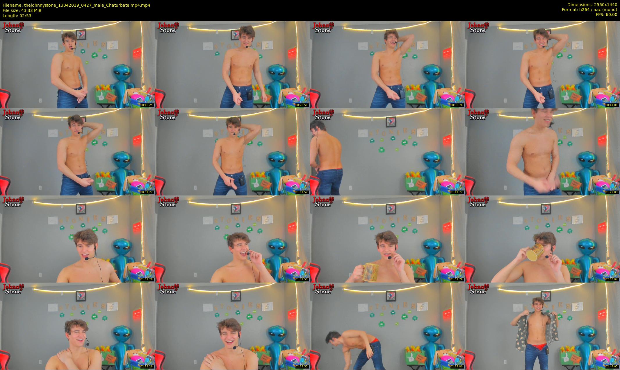 thejohnnystone — 3 minute Chaturbate male cam show recording, 1080p, Apr 13, 2019