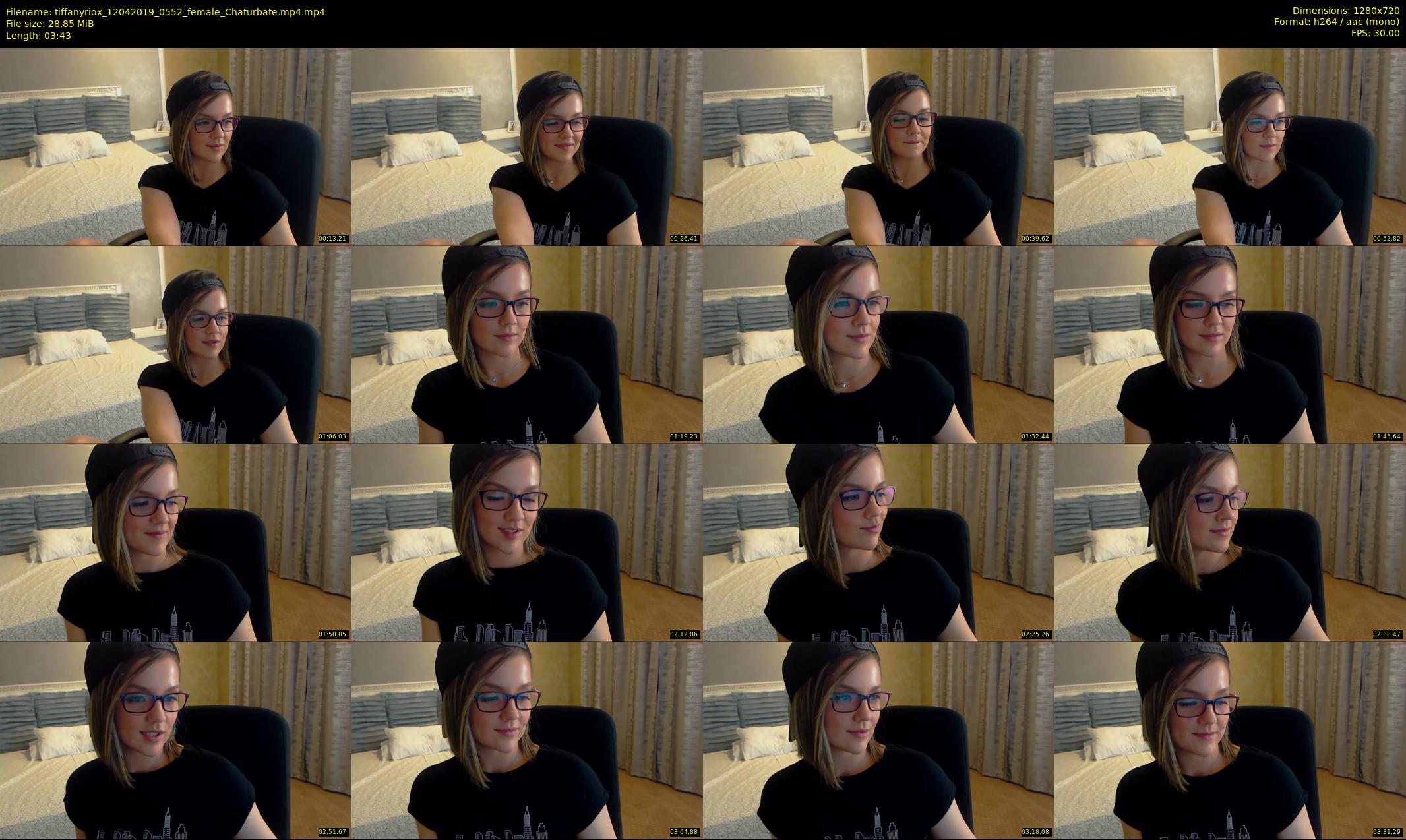 tiffanyriox — 4 minute Chaturbate female cam show recording, 720p, Apr 12, 2019