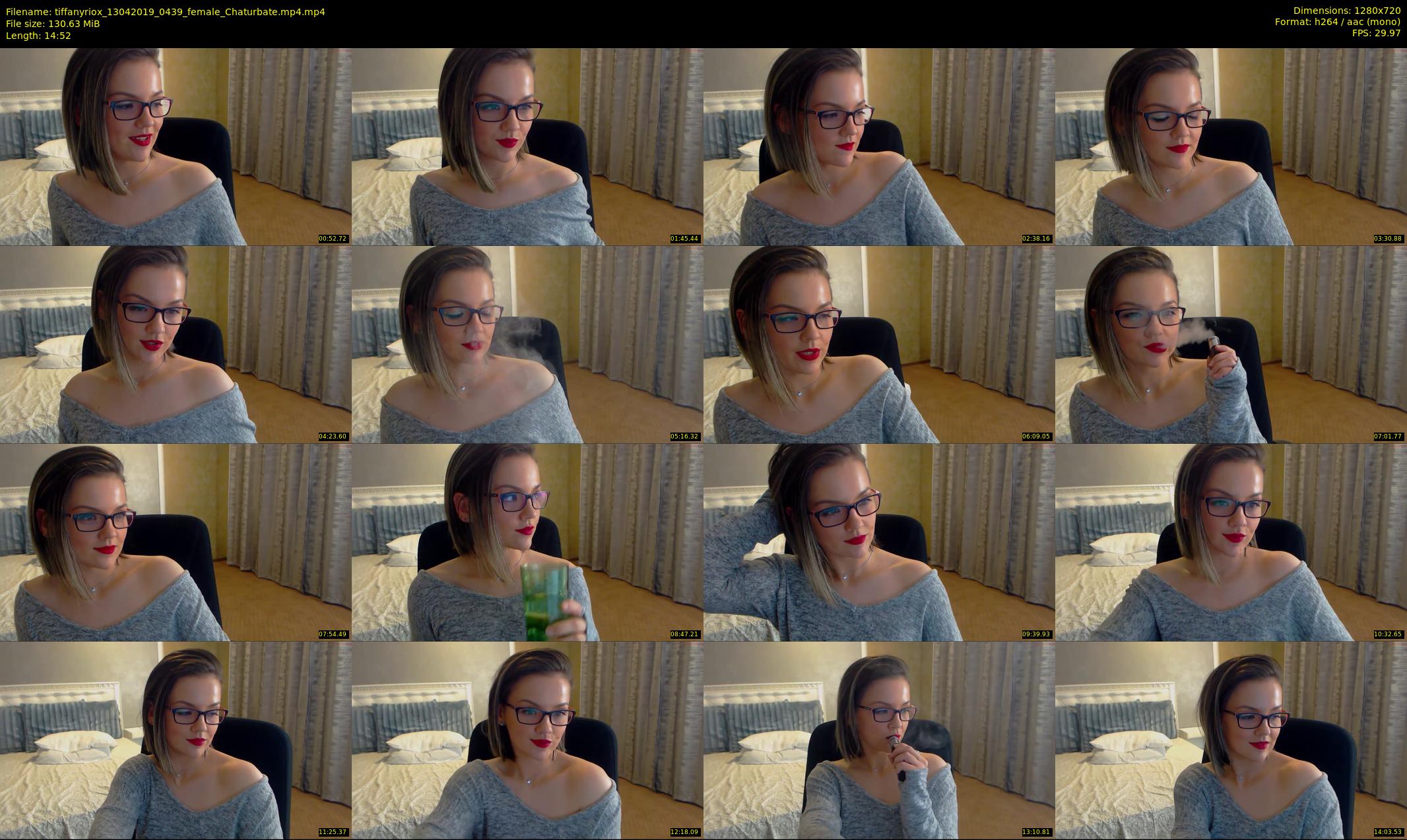 tiffanyriox — 15 minute Chaturbate female cam show recording, 720p, Apr 13, 2019