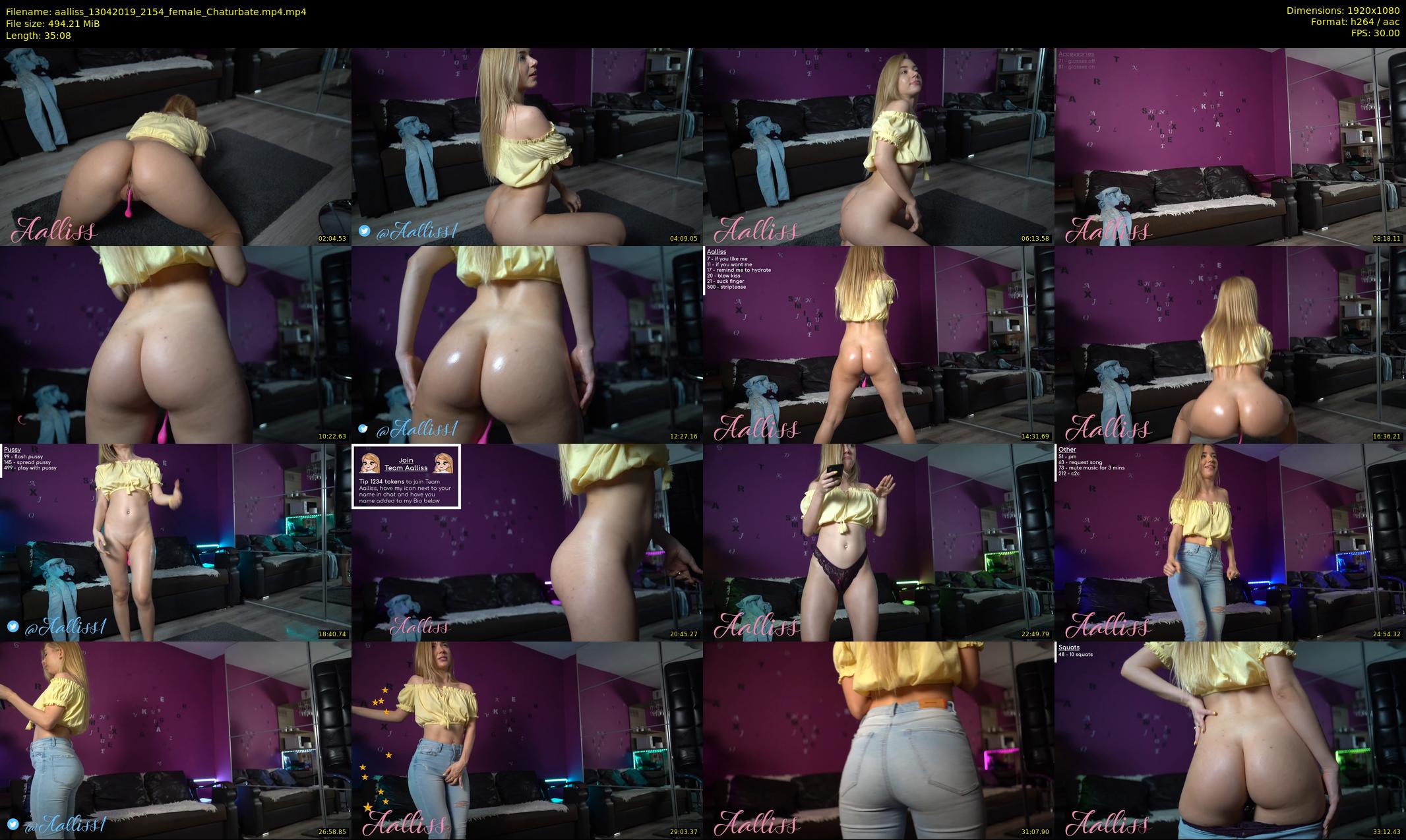 aalliss — 36 minute Chaturbate female cam show recording, 1080p, Apr 13, 2019