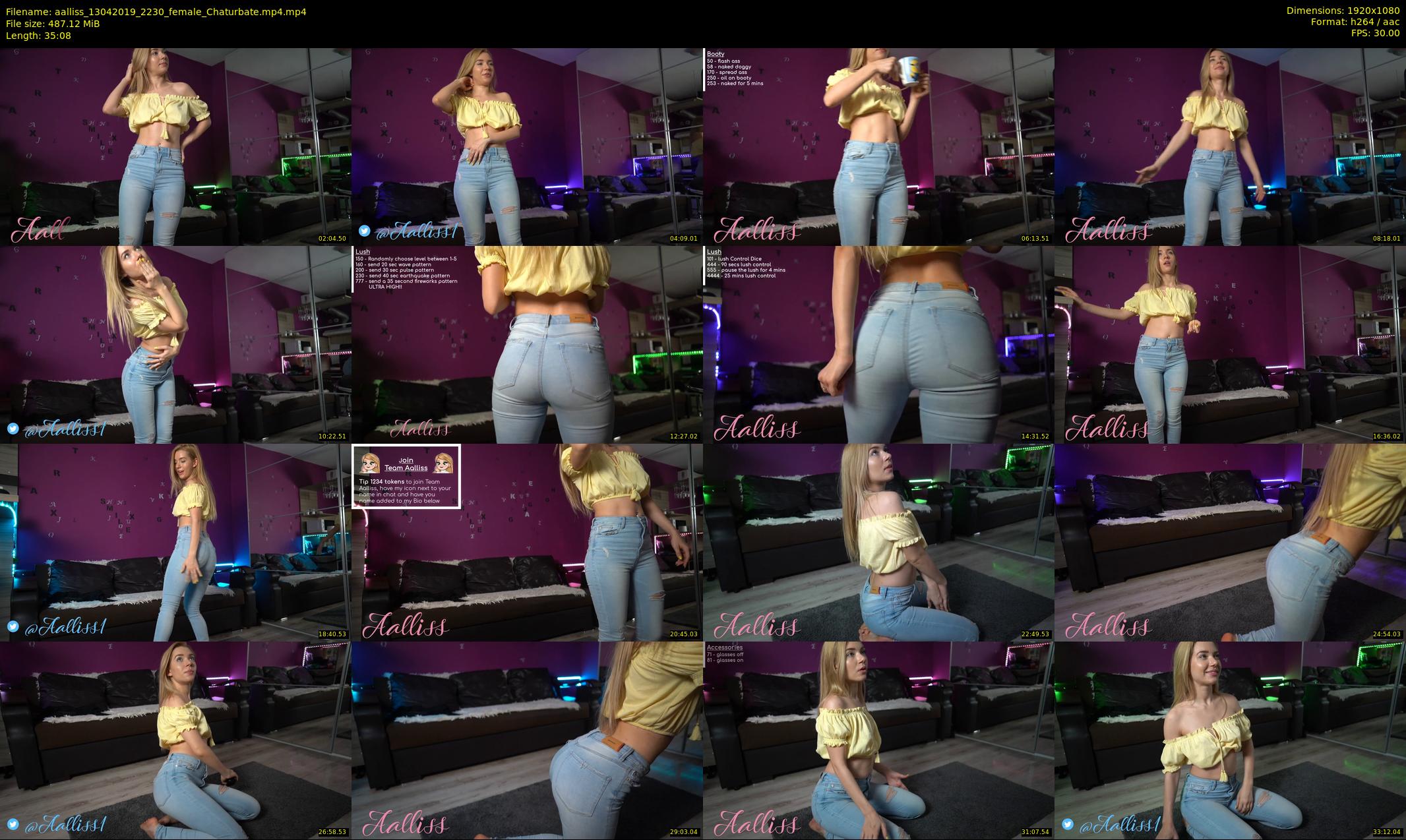 aalliss — 36 minute Chaturbate female cam show recording, 1080p, Apr 13, 2019
