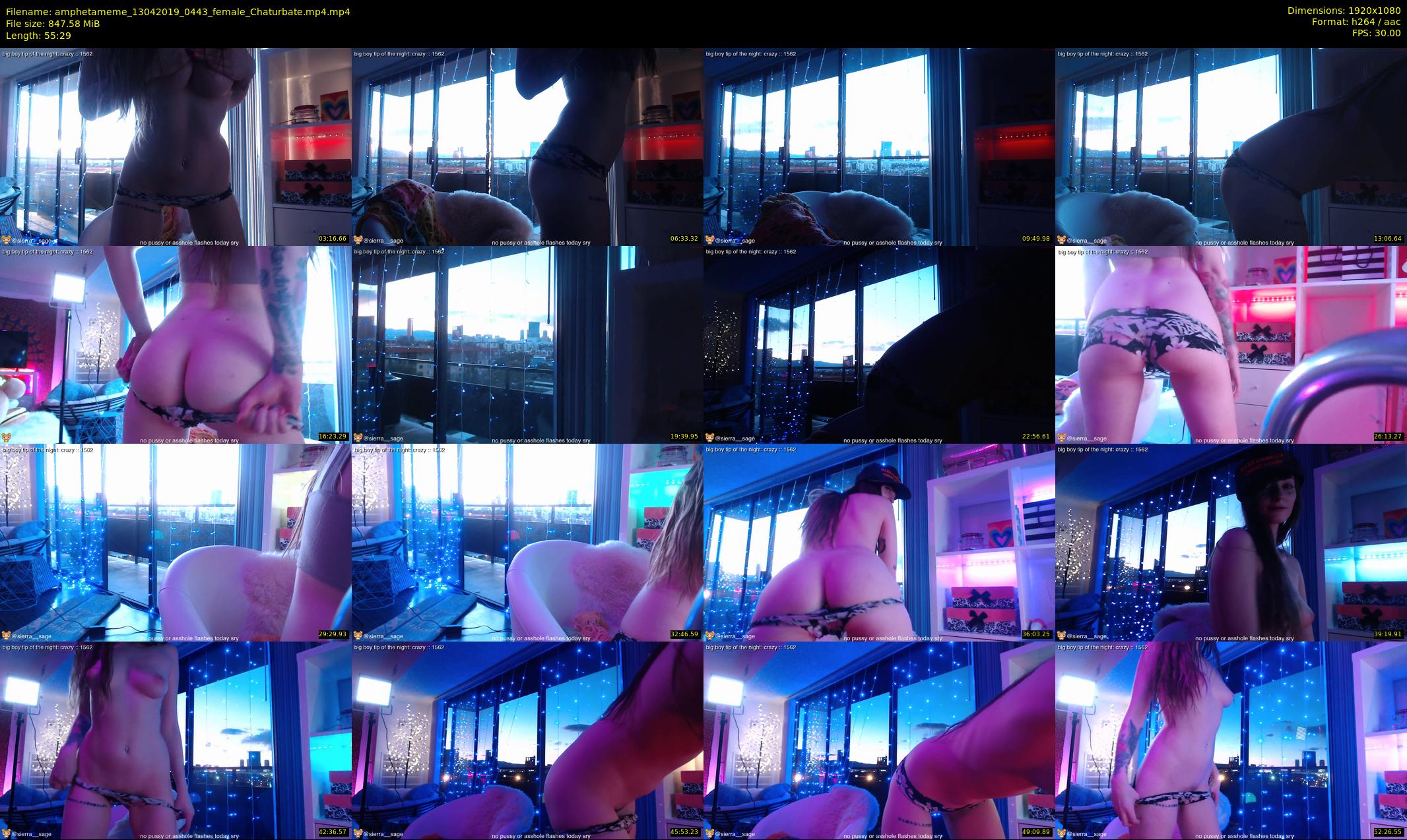 amphetameme — 56 minute Chaturbate female cam show recording, 1080p, Apr 13, 2019