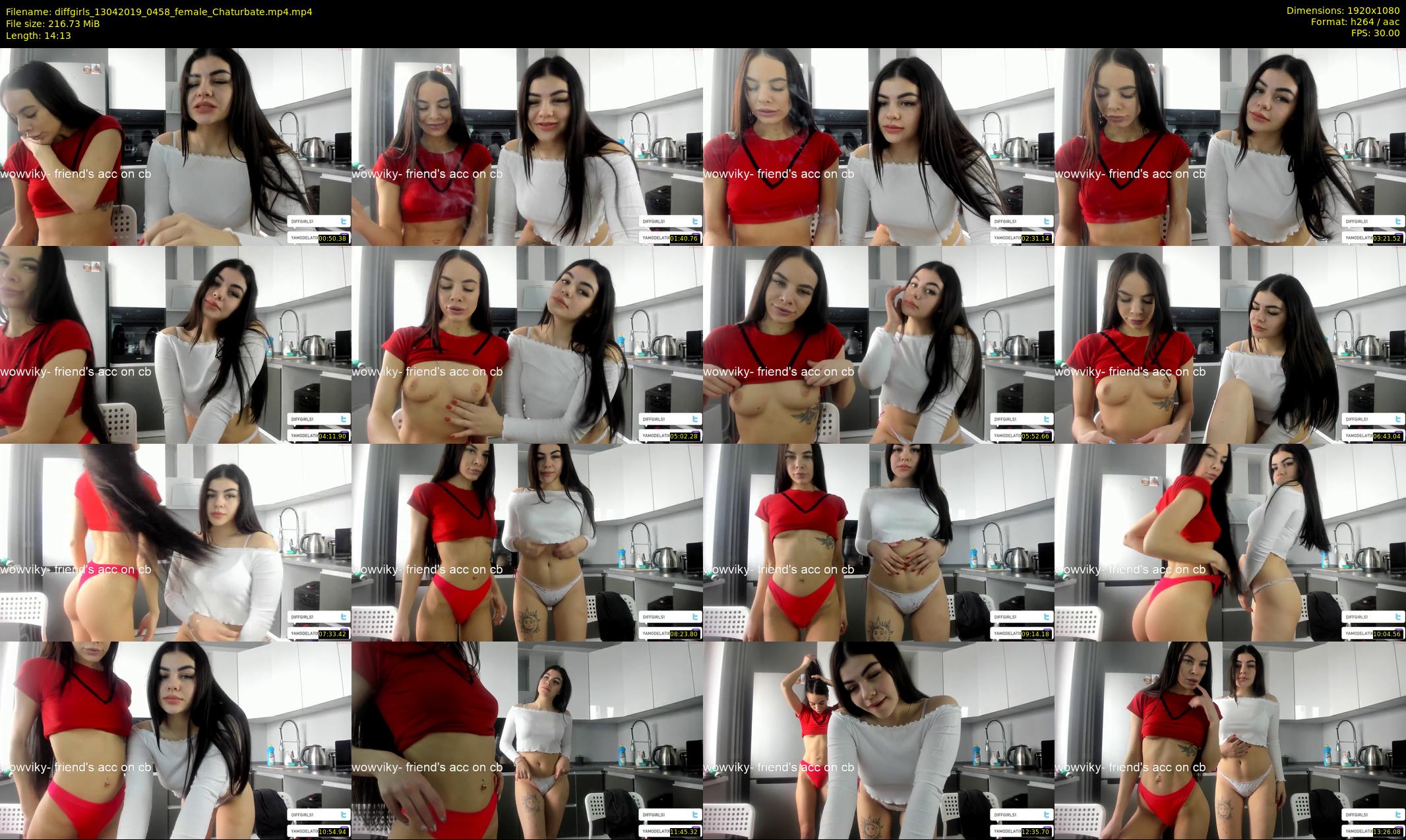 diffgirls — 15 minute Chaturbate female cam show recording, 1080p, Apr 13, 2019