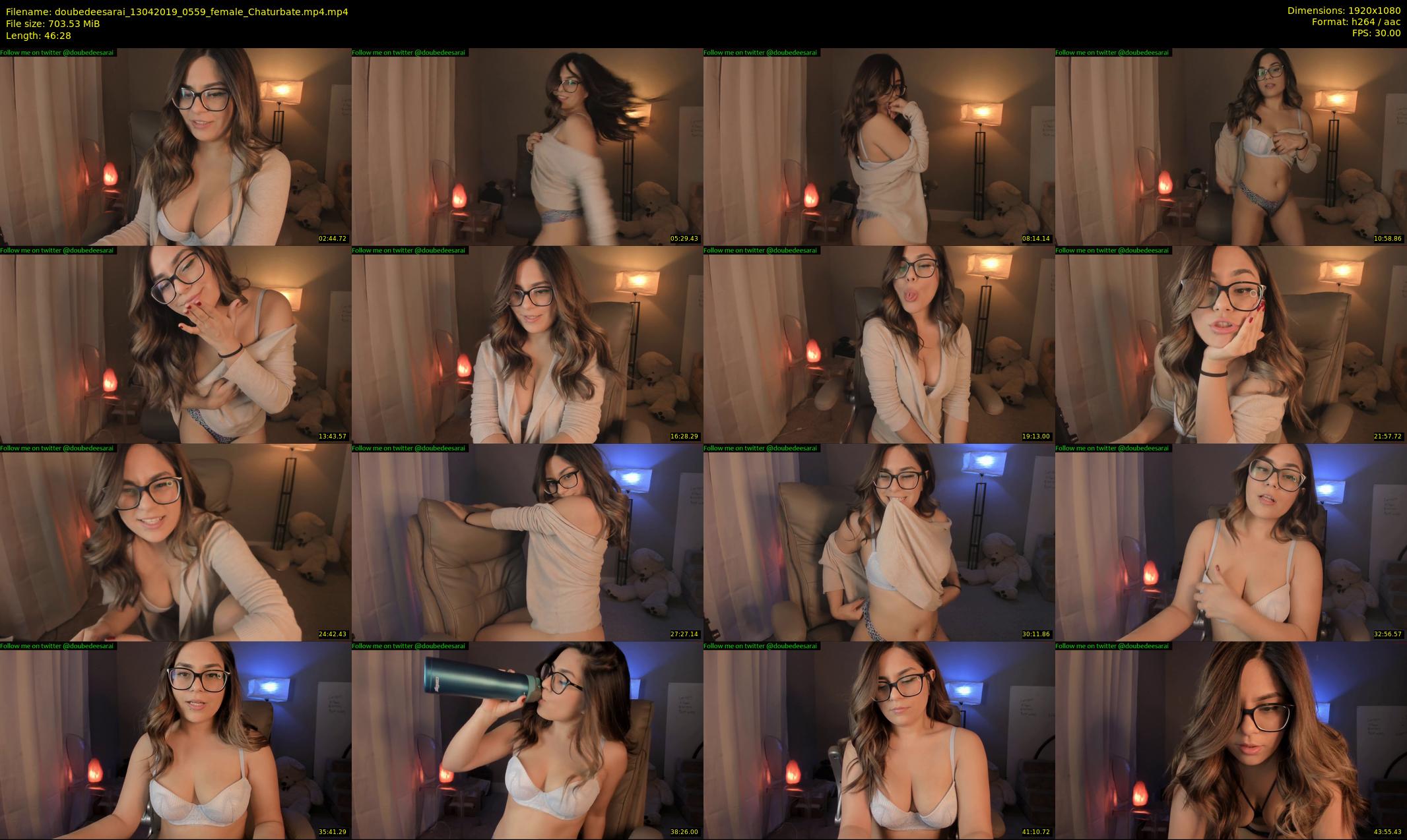 doubedeesarai — 47 minute Chaturbate female cam show recording, 1080p, Apr 13, 2019