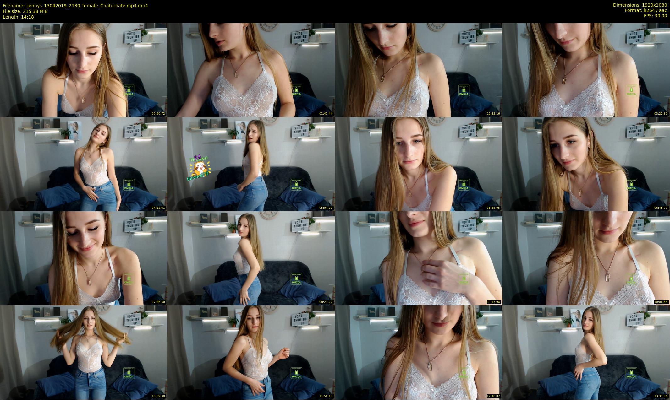 jjennys — 15 minute Chaturbate female cam show recording, 1080p, Apr 13, 2019