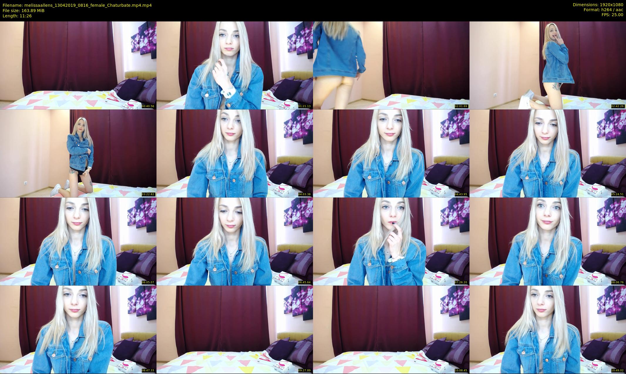melissaallens — 12 minute Chaturbate female cam show recording, 1080p, Apr 13, 2019