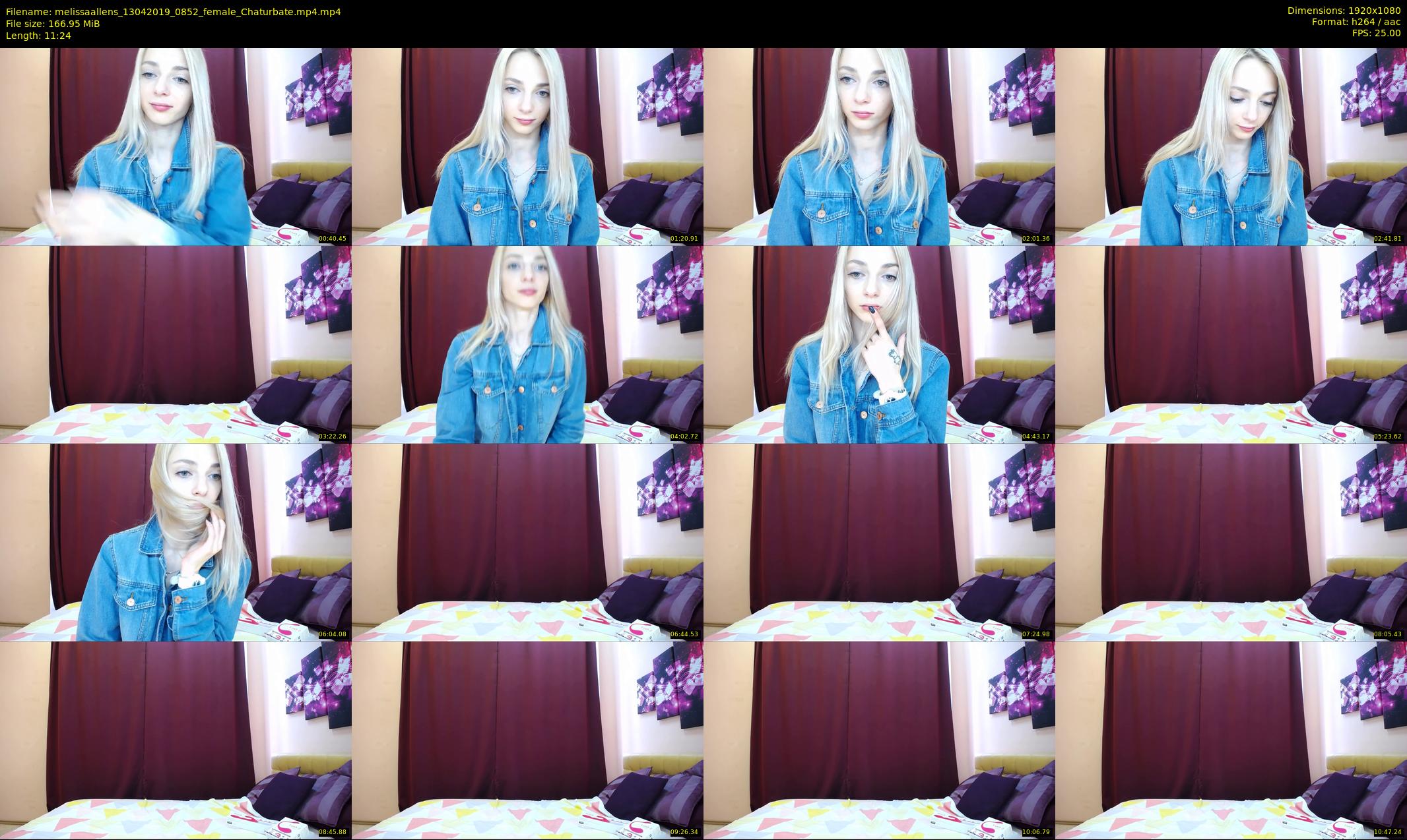 melissaallens — 12 minute Chaturbate female cam show recording, 1080p, Apr 13, 2019