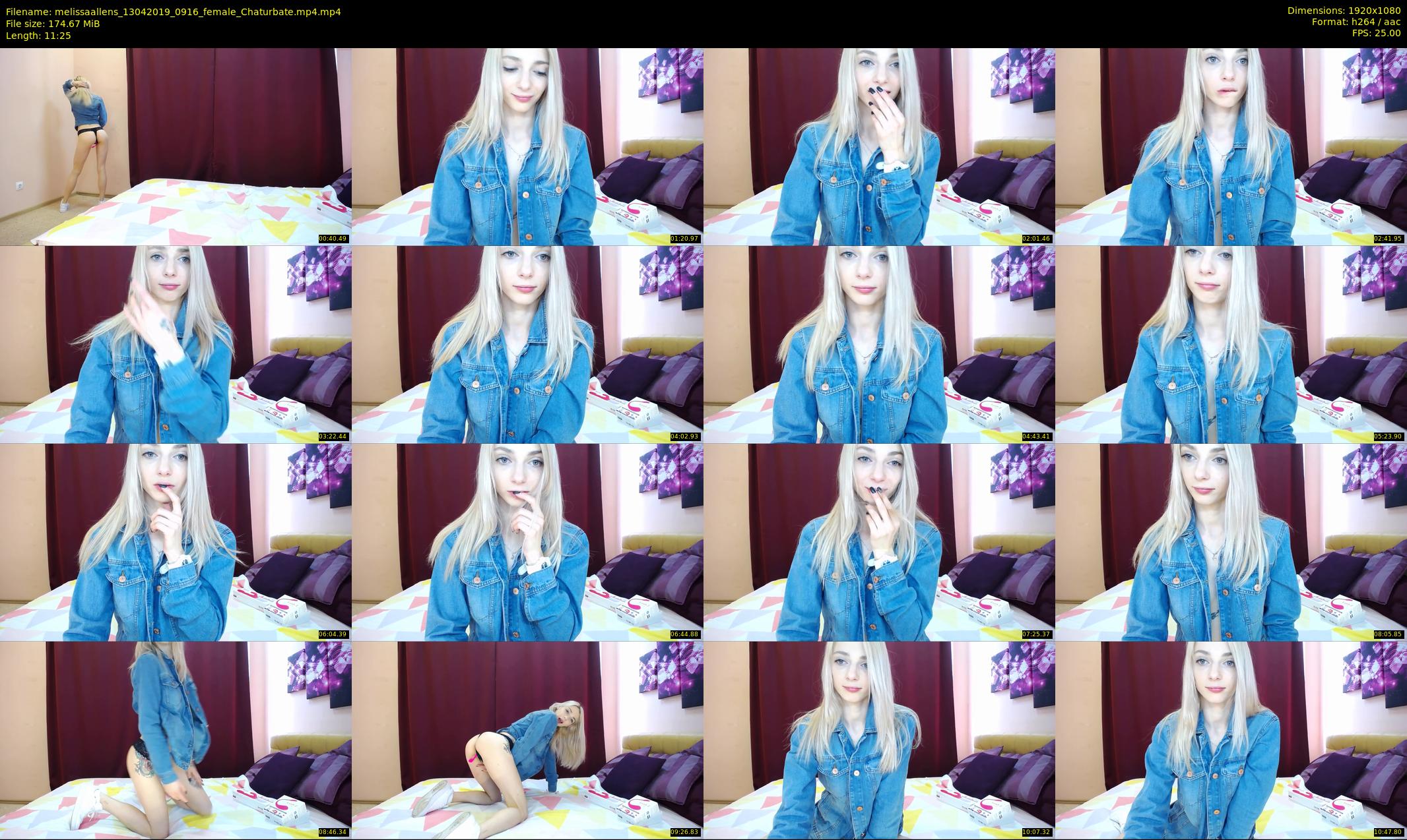melissaallens — 12 minute Chaturbate female cam show recording, 1080p, Apr 13, 2019