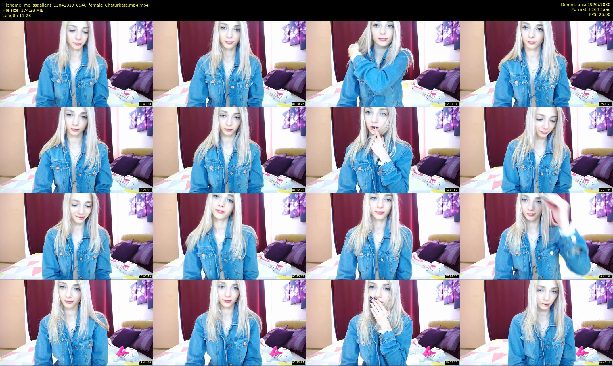 melissaallens — 12 minute Chaturbate female cam show recording, 1080p, Apr 13, 2019