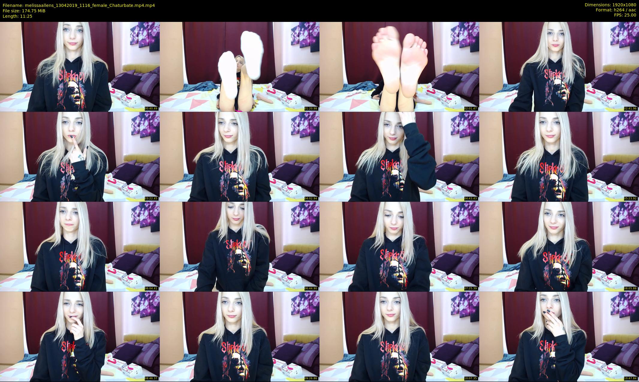 melissaallens — 12 minute Chaturbate female cam show recording, 1080p, Apr 13, 2019