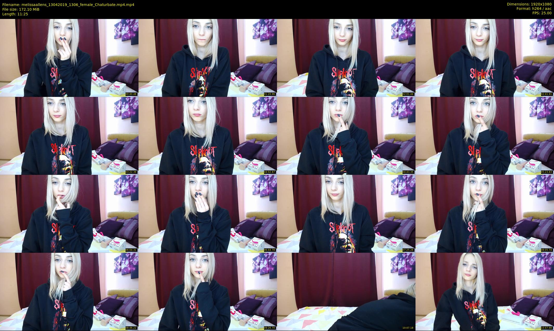 melissaallens — 12 minute Chaturbate female cam show recording, 1080p, Apr 13, 2019