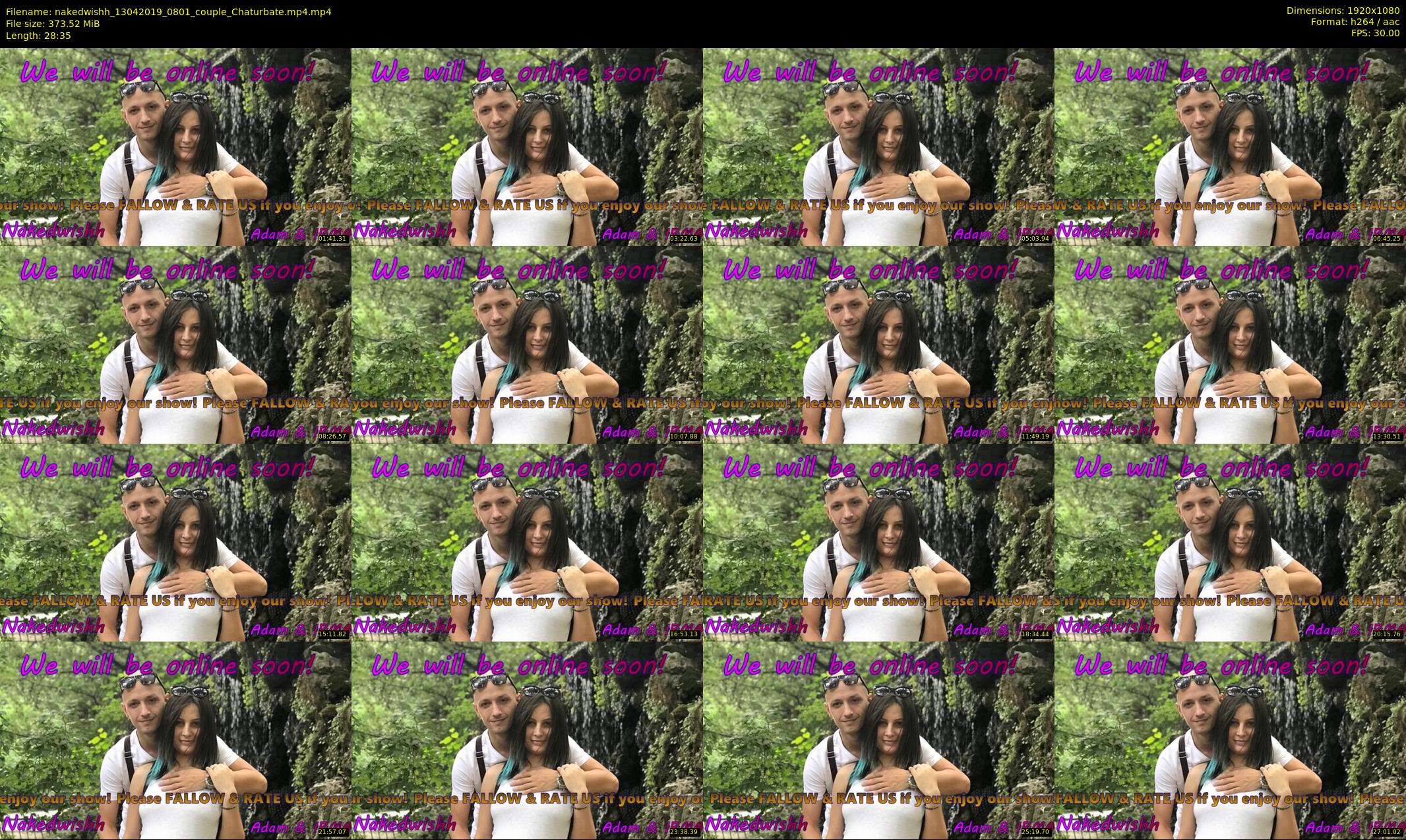 nakedwishh — 29 minute Chaturbate couple cam show recording, 1080p, Apr 13, 2019