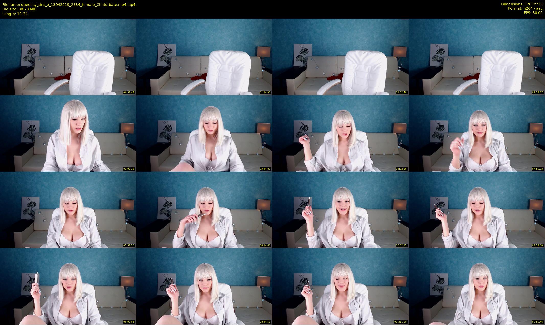 queensy_sins_x — 11 minute Chaturbate female cam show recording, 720p, Apr 13, 2019