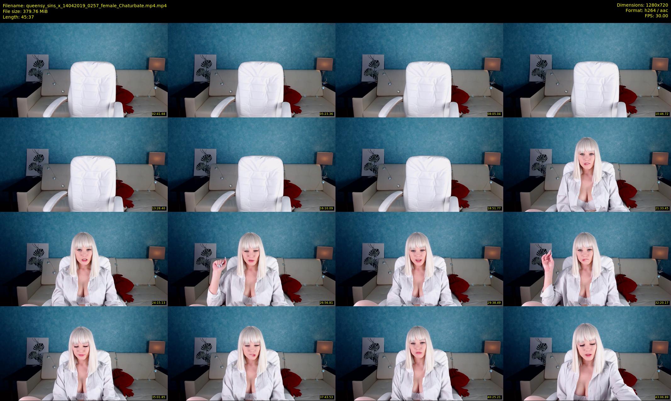 queensy_sins_x — 46 minute Chaturbate female cam show recording, 720p, Apr 14, 2019