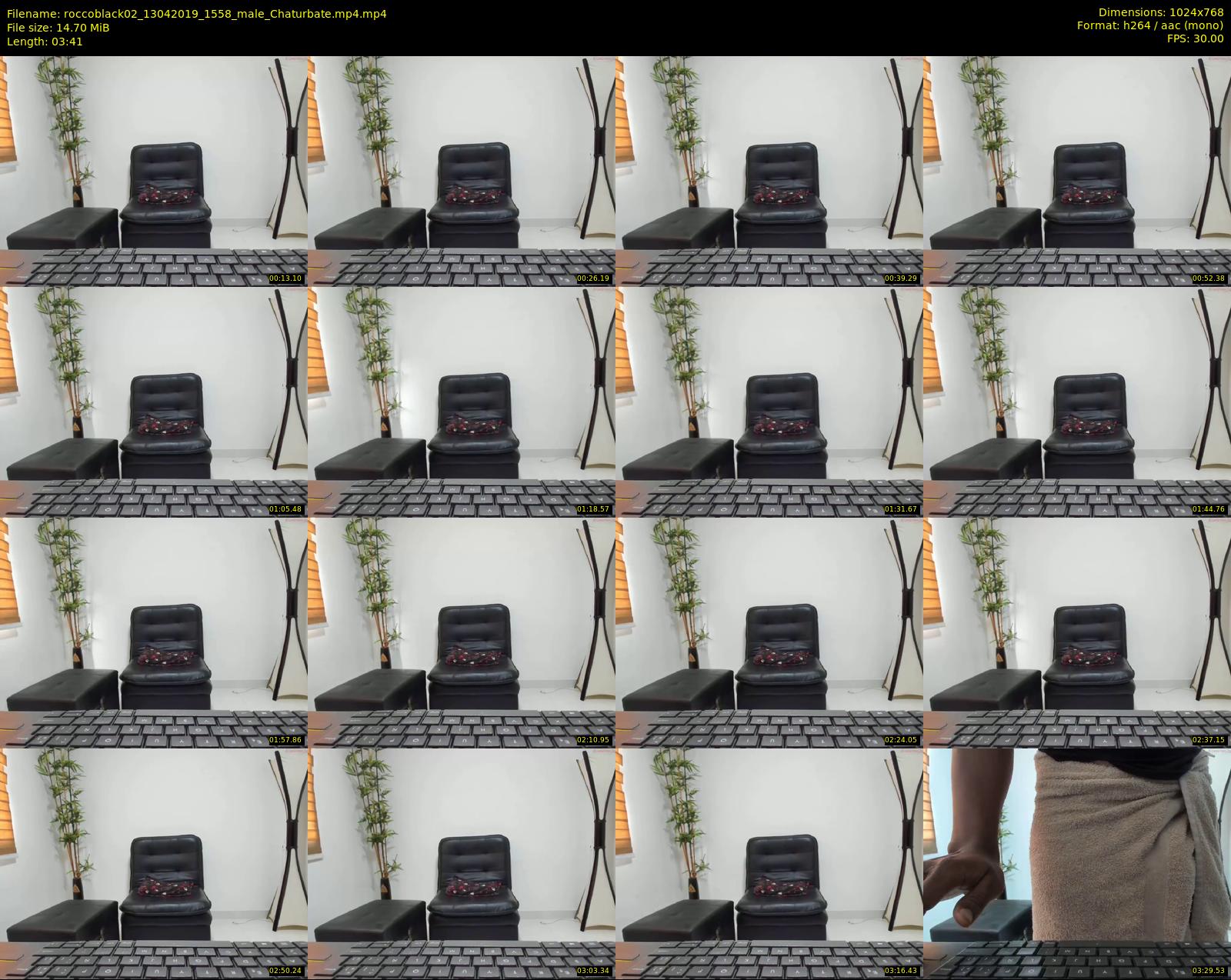 roccoblack02 — 4 minute Chaturbate male cam show recording, 720p, Apr 13, 2019