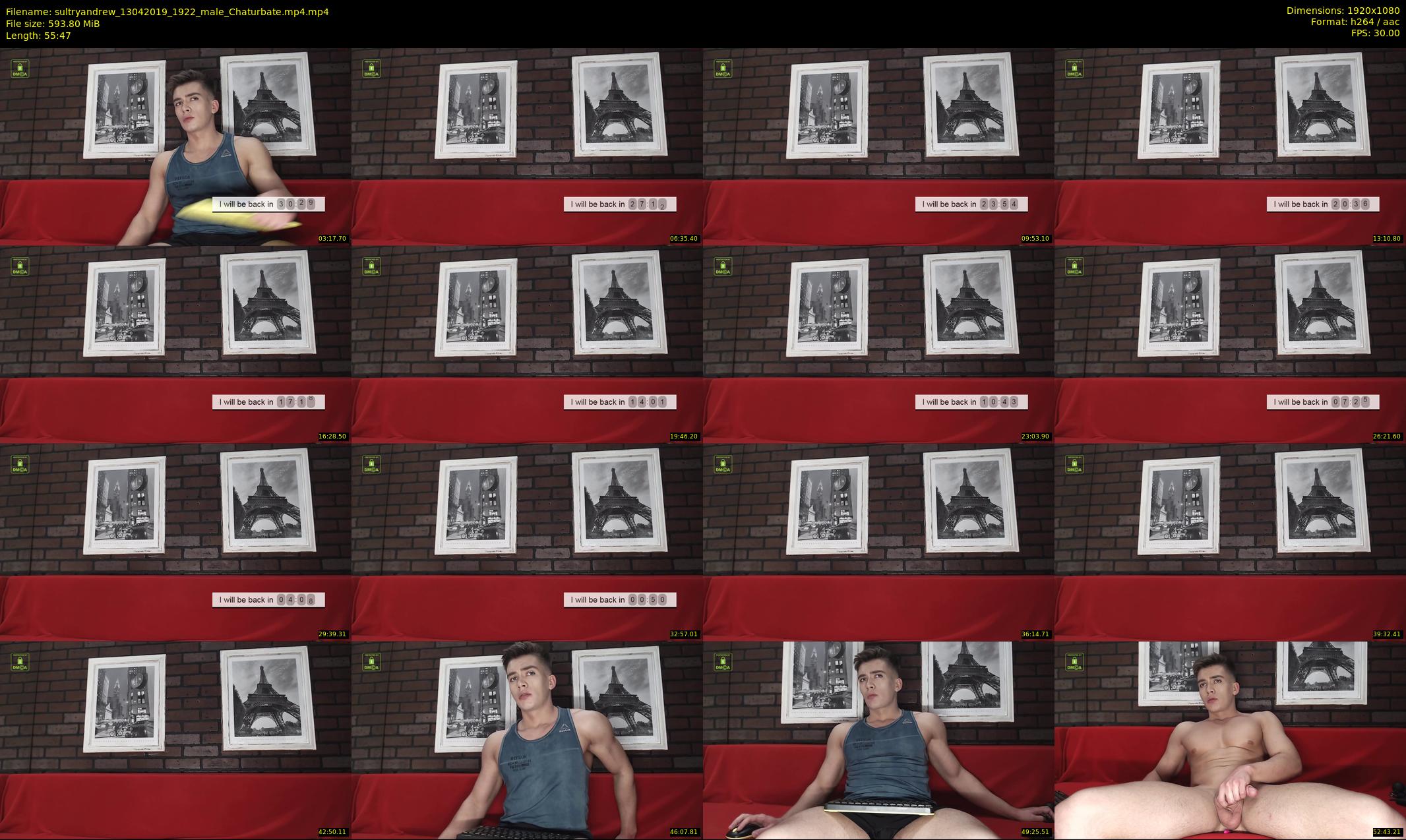 sultryandrew — 56 minute Chaturbate male cam show recording, 1080p, Apr 13, 2019