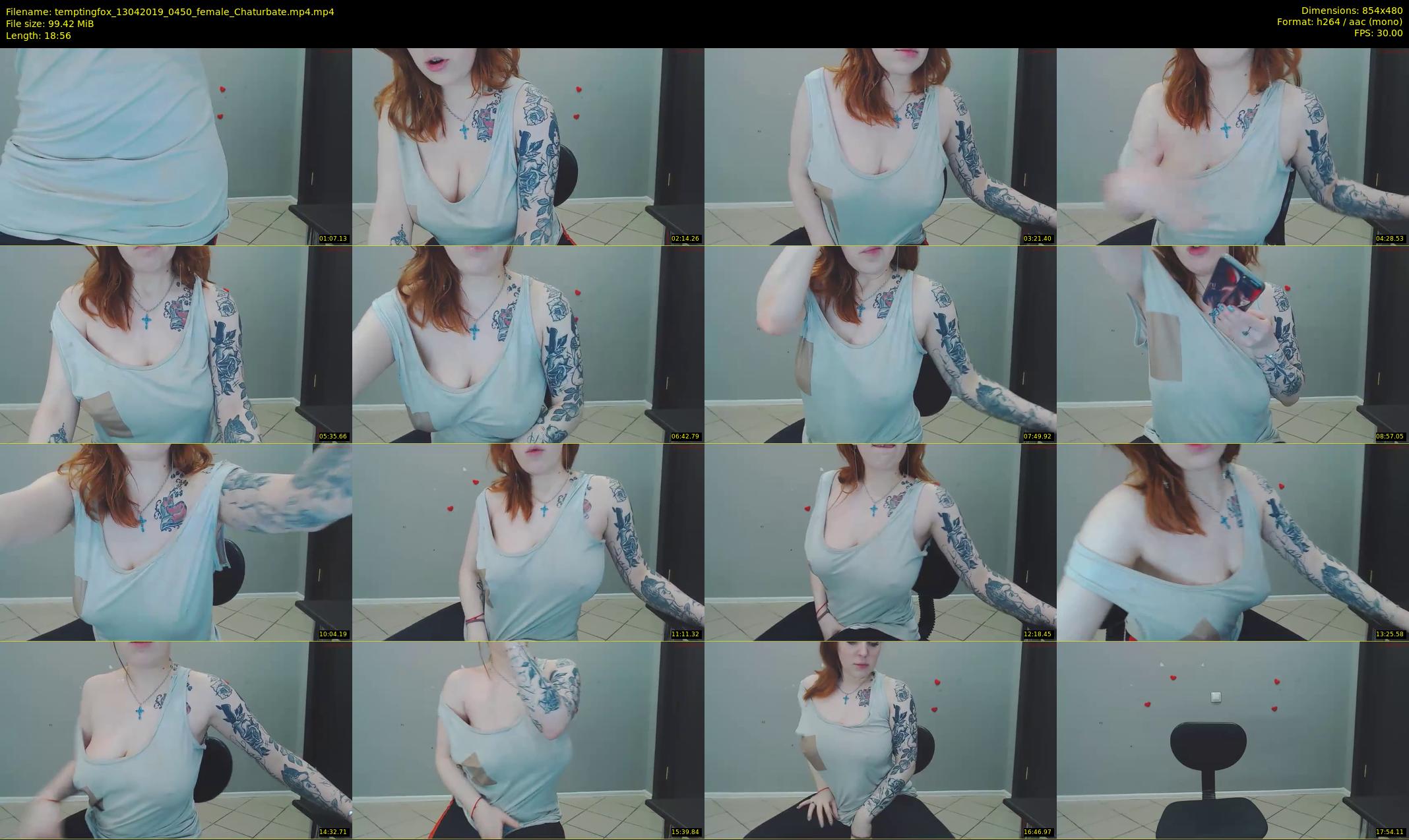 temptingfox — 19 minute Chaturbate female cam show recording, 480p, Apr 13, 2019