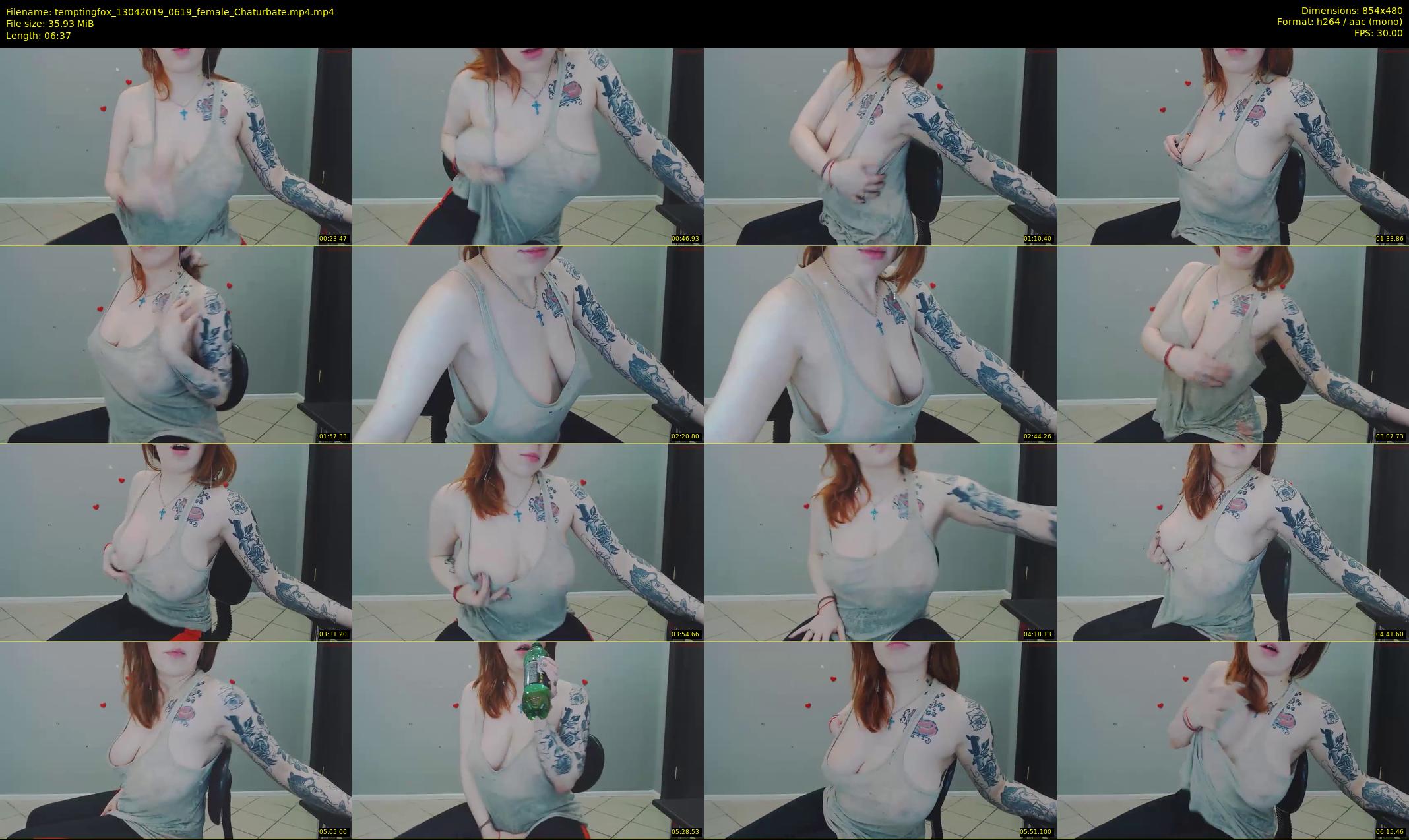 temptingfox — 7 minute Chaturbate female cam show recording, 480p, Apr 13, 2019