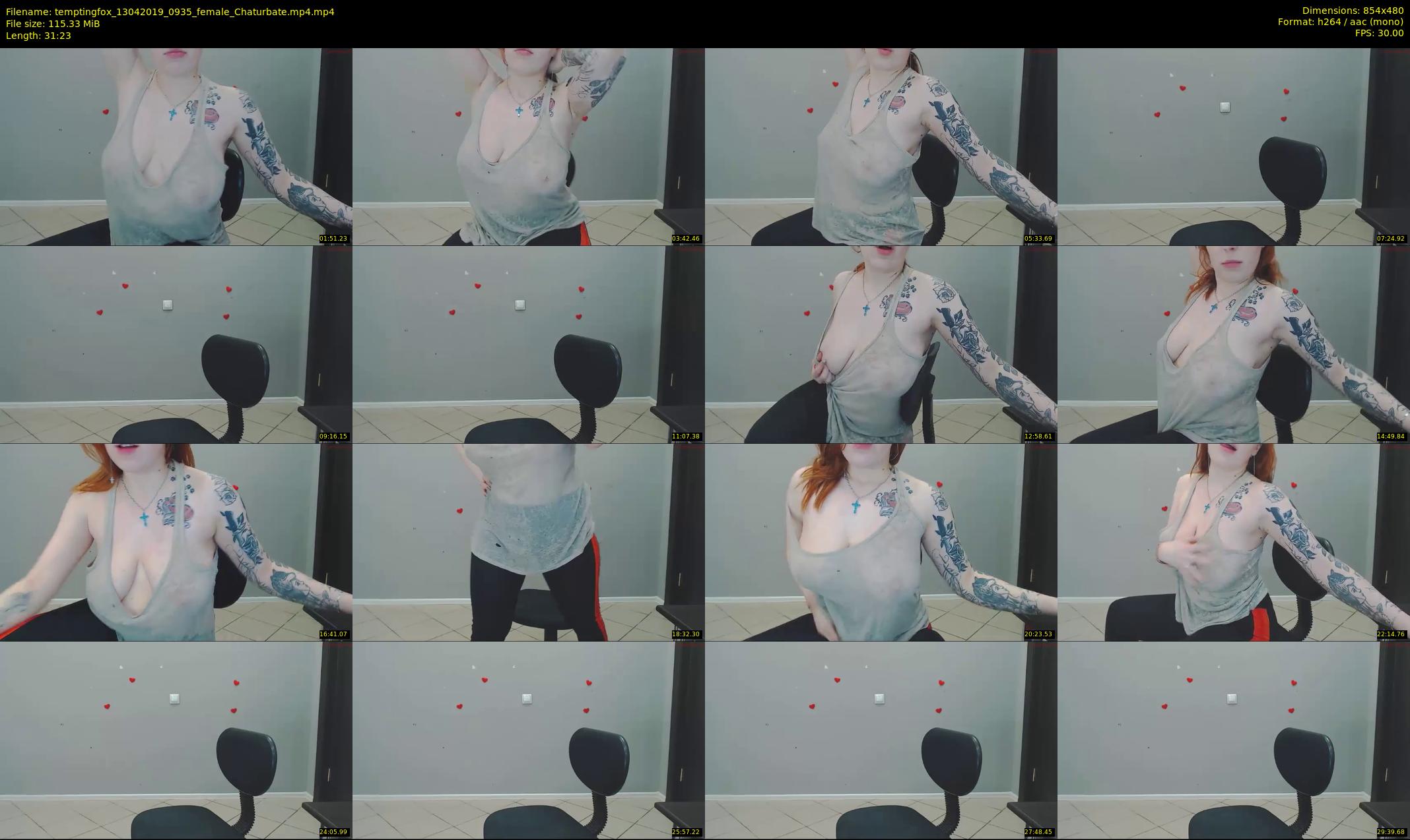 temptingfox — 32 minute Chaturbate female cam show recording, 480p, Apr 13, 2019