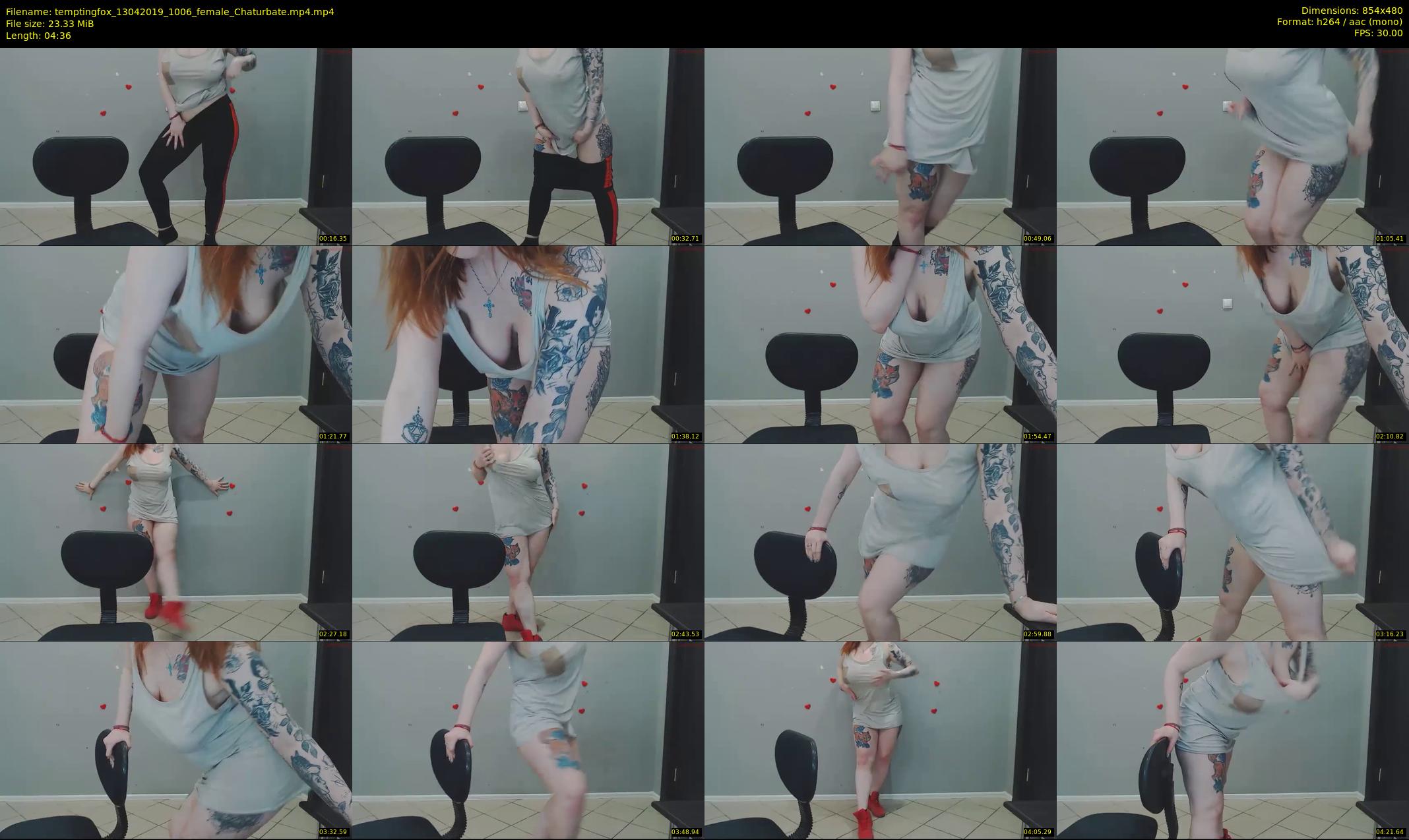 temptingfox — 5 minute Chaturbate female cam show recording, 480p, Apr 13, 2019
