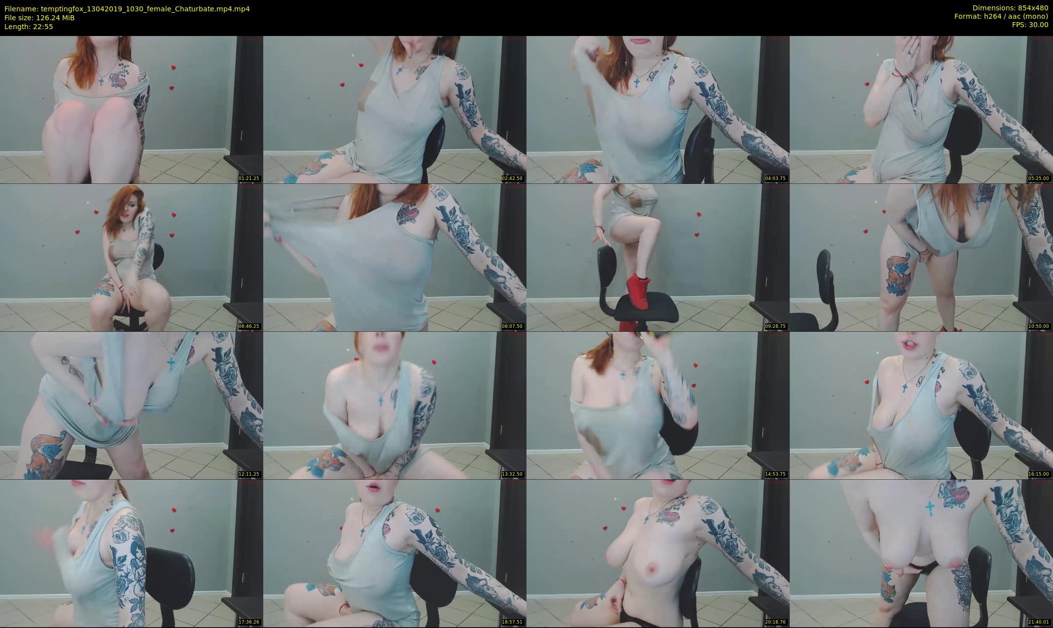 temptingfox — 23 minute Chaturbate female cam show recording, 480p, Apr 13, 2019