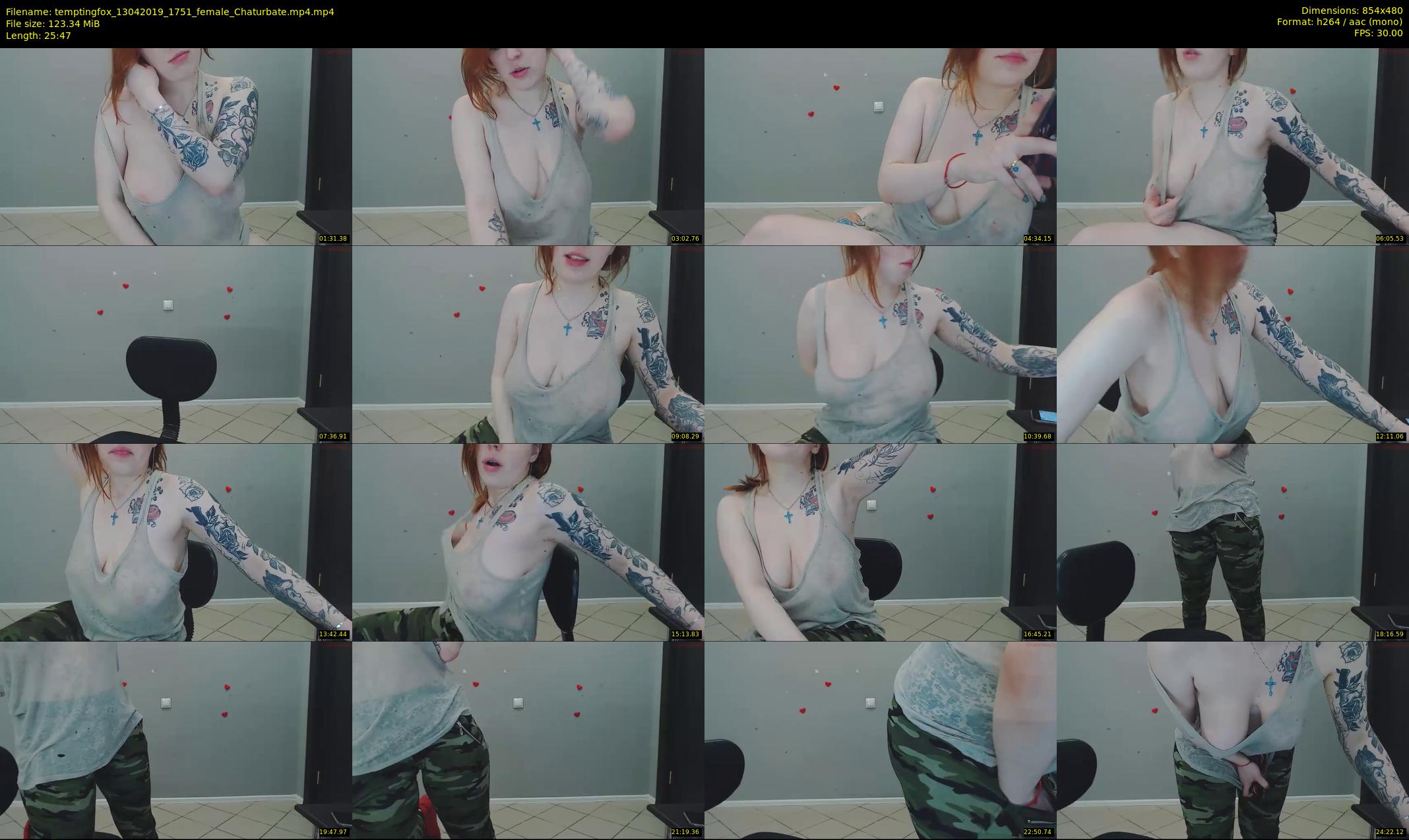 temptingfox — 26 minute Chaturbate female cam show recording, 480p, Apr 13, 2019