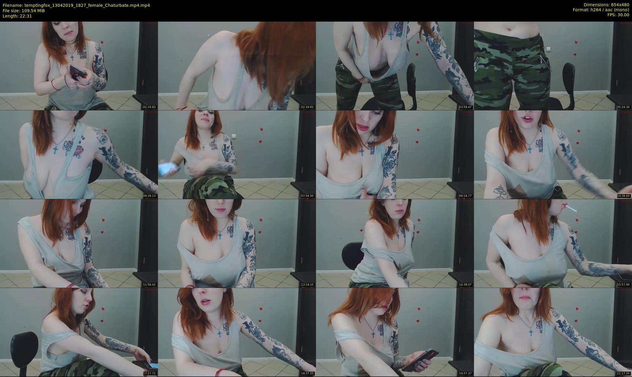 temptingfox — 23 minute Chaturbate female cam show recording, 480p, Apr 13, 2019