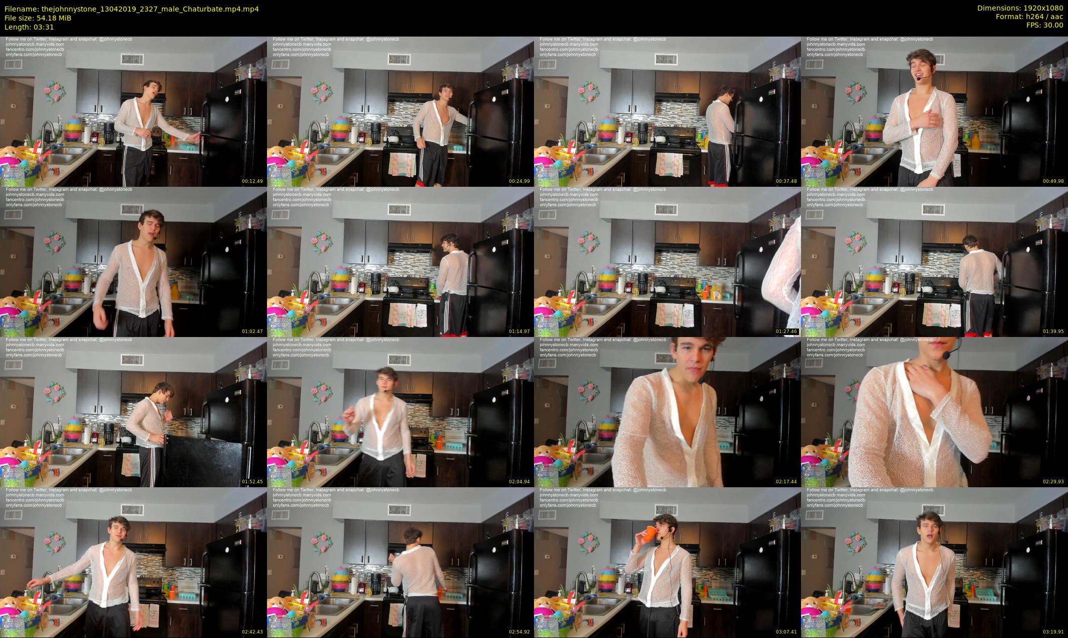thejohnnystone — 4 minute Chaturbate male cam show recording, 1080p, Apr 13, 2019