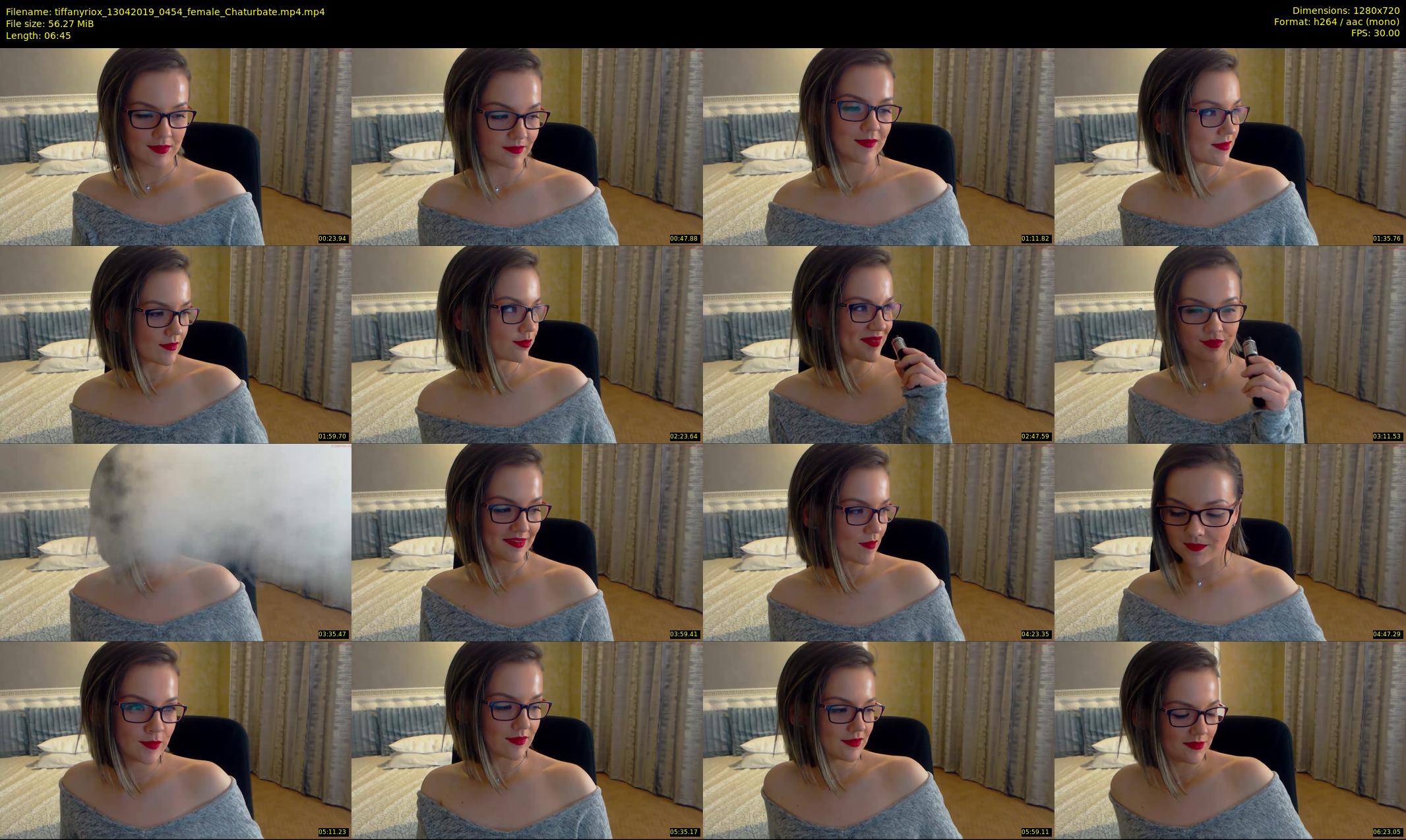 tiffanyriox — 7 minute Chaturbate female cam show recording, 720p, Apr 13, 2019