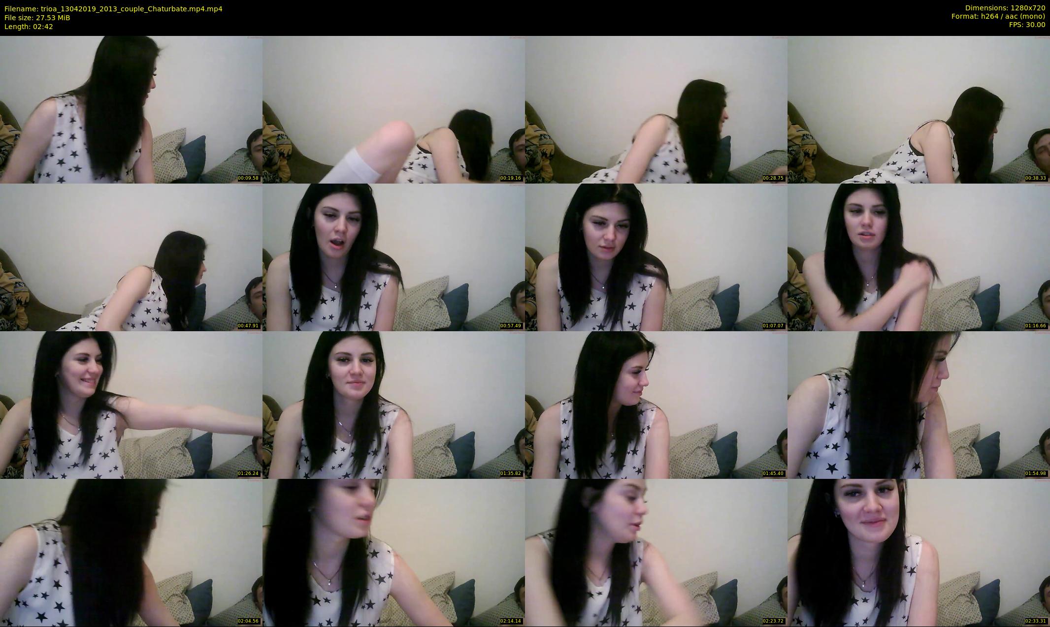trioa — 3 minute Chaturbate couple cam show recording, 720p, Apr 13, 2019
