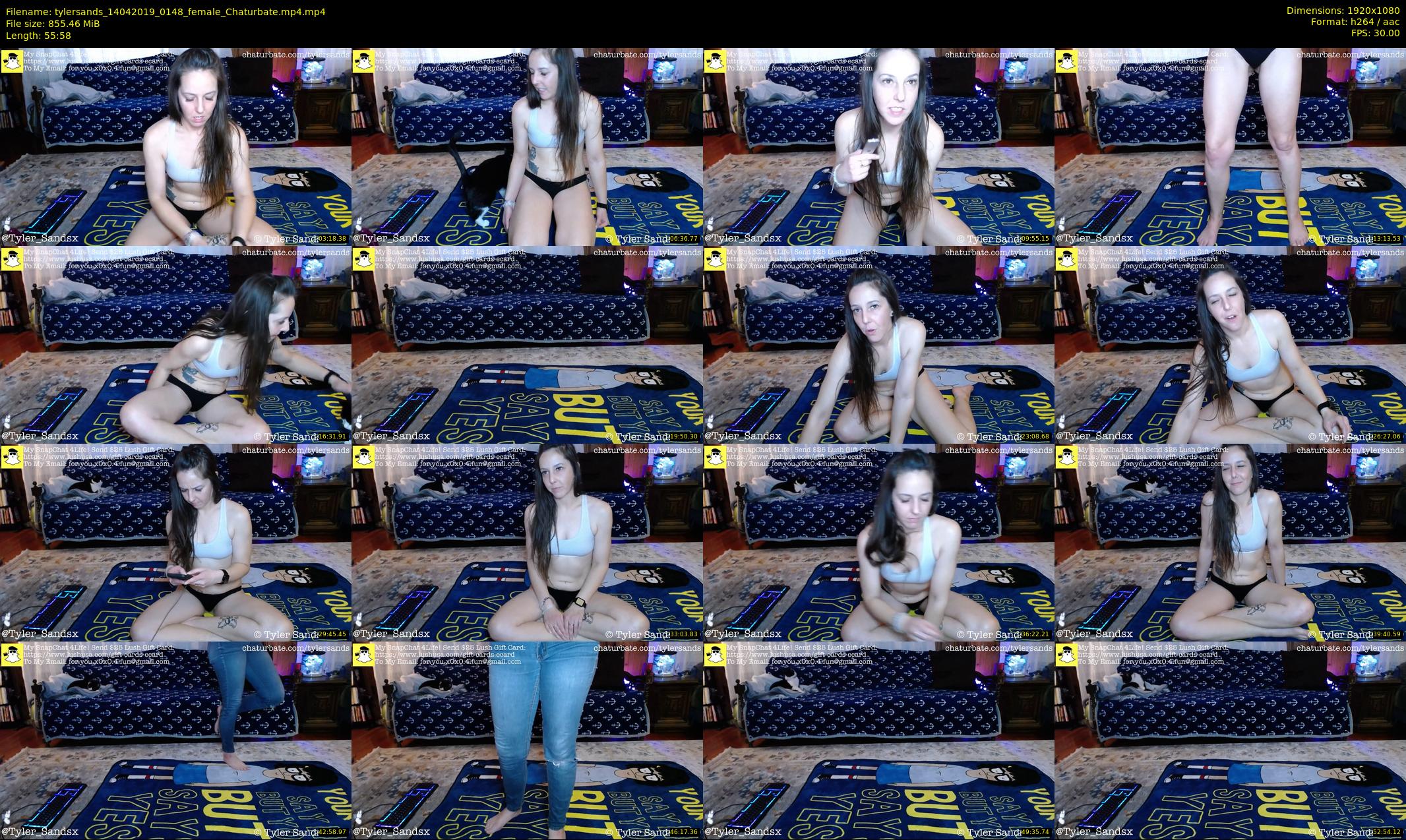 tylersands — 56 minute Chaturbate female cam show recording, 1080p, Apr 14, 2019