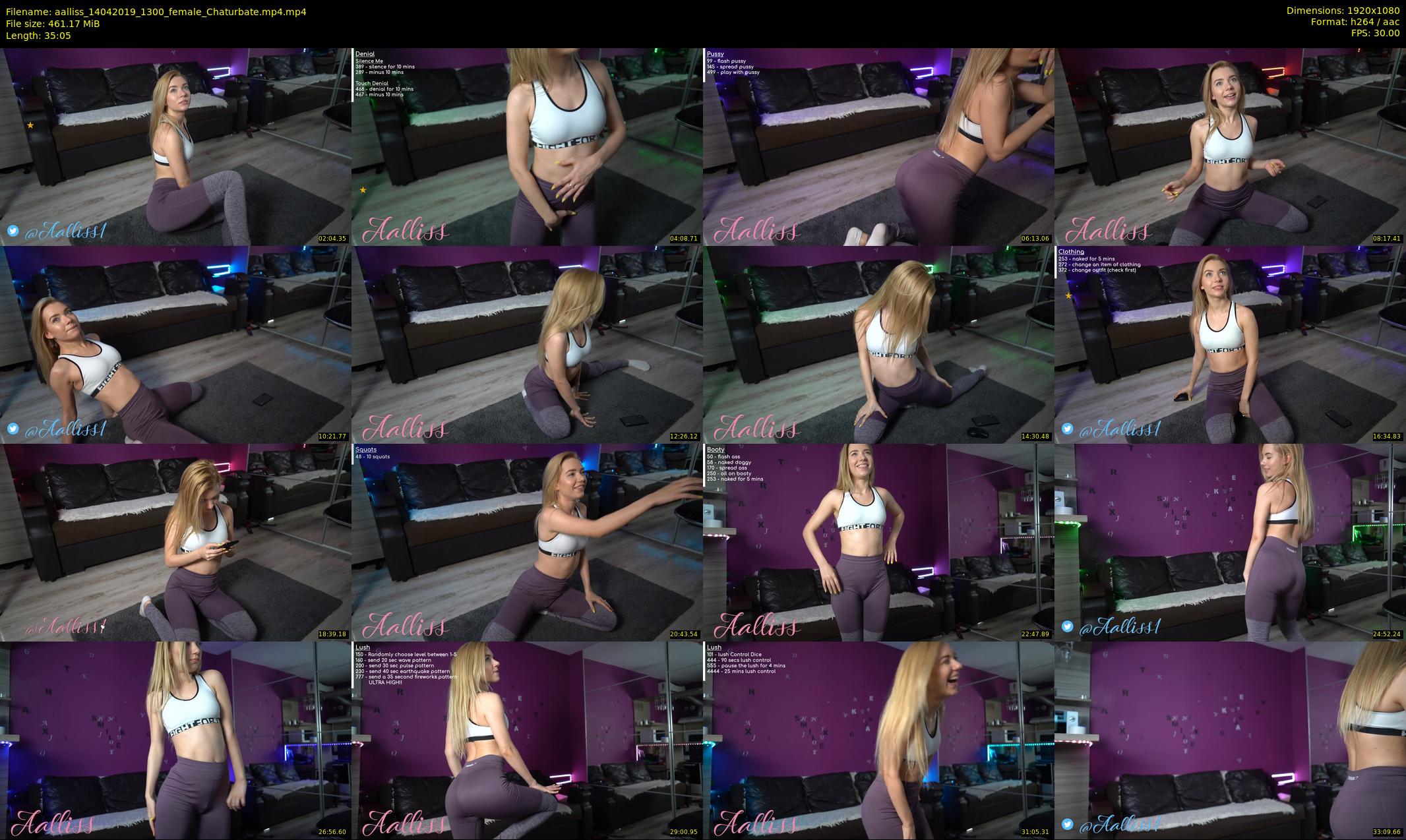 aalliss — 36 minute Chaturbate female cam show recording, 1080p, Apr 14, 2019