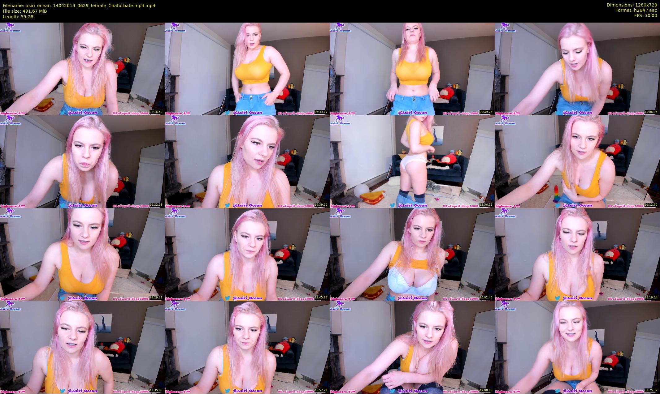 asiri_ocean — 56 minute Chaturbate female cam show recording, 720p, Apr 14, 2019